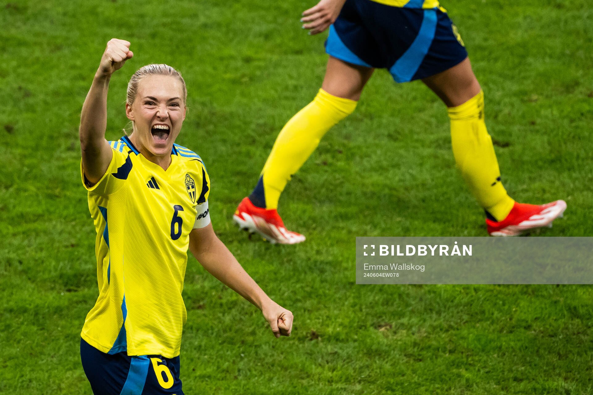Magdalena Eriksson of Sweden celebrates