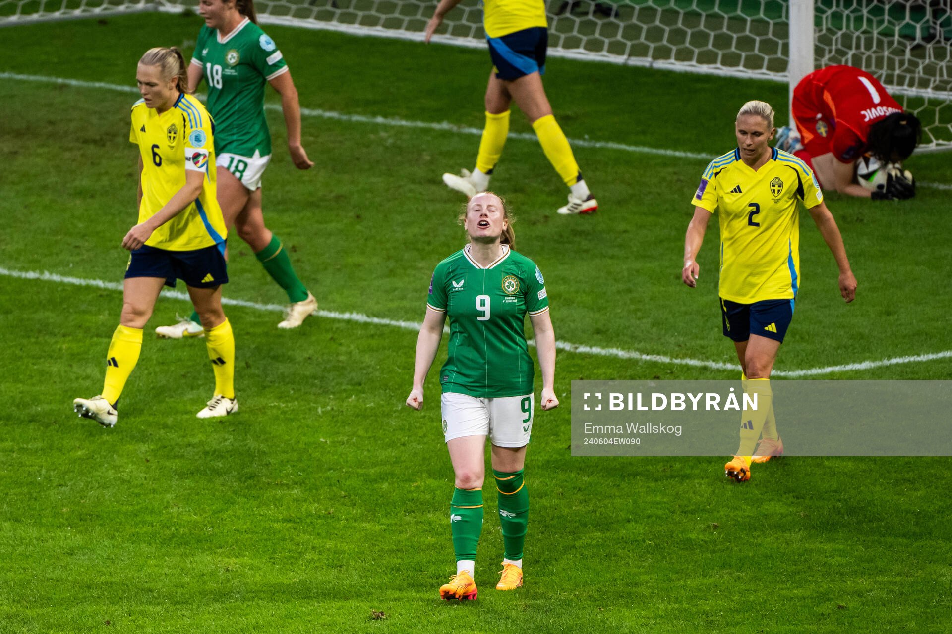 Amber Barrett of Republic of Ireland looks dejected
