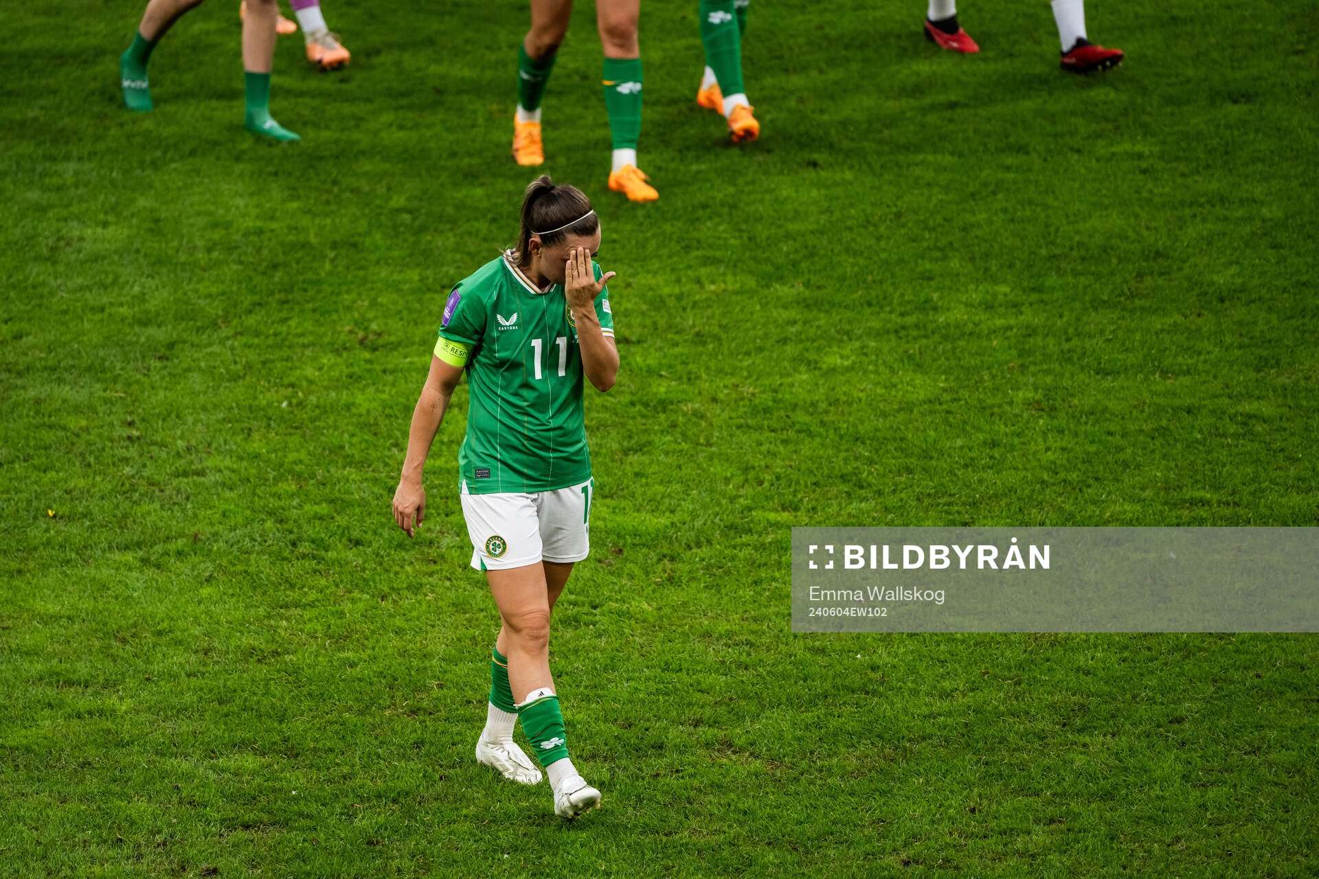 Katie McCabe of Republic of Ireland looks dejected