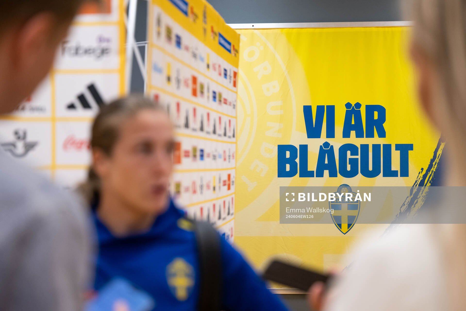 Filippa Angeldal of Sweden in mixed zone