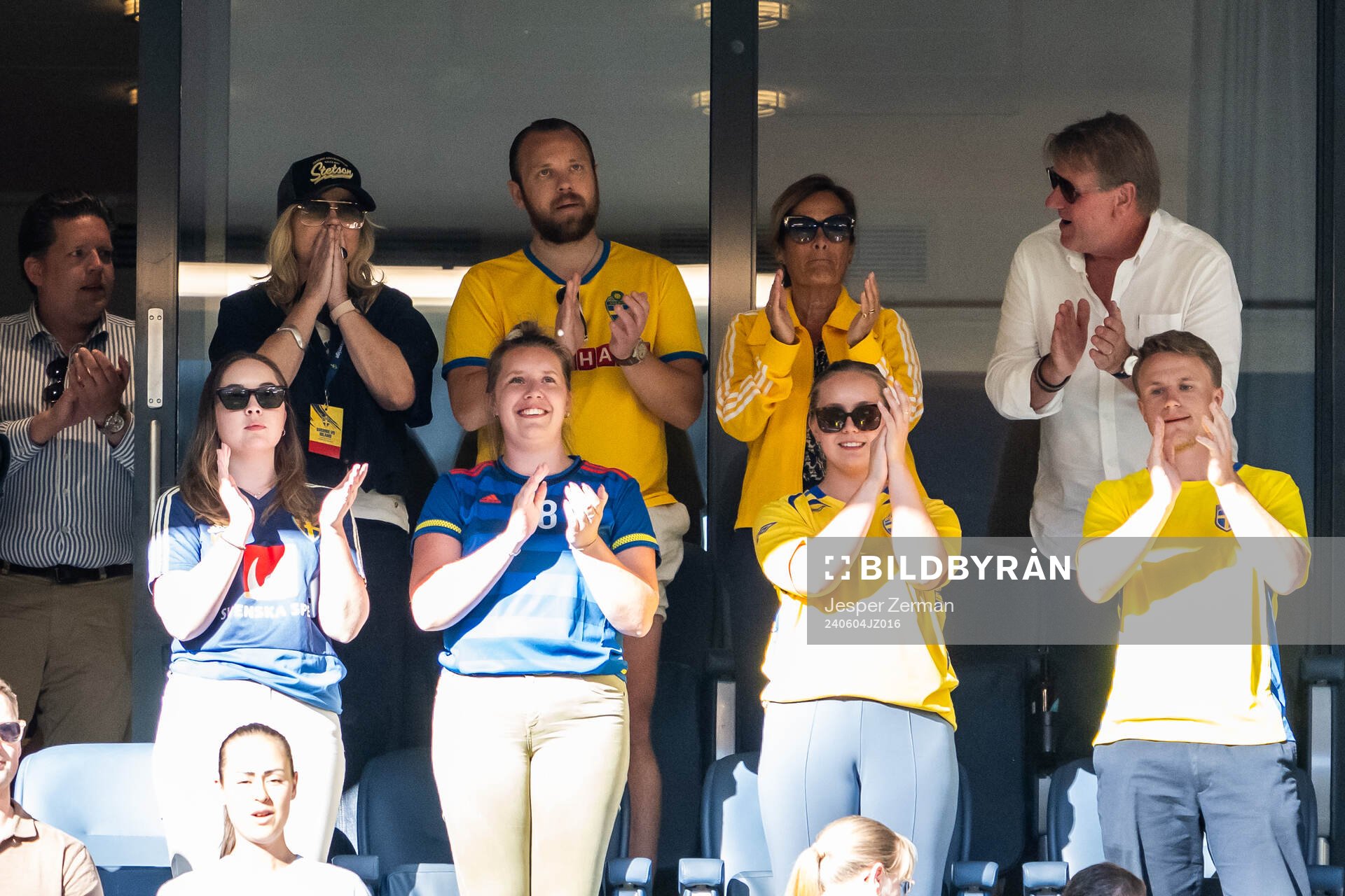 Team manager Marika Domanski Lyfors of Sweden in the stands