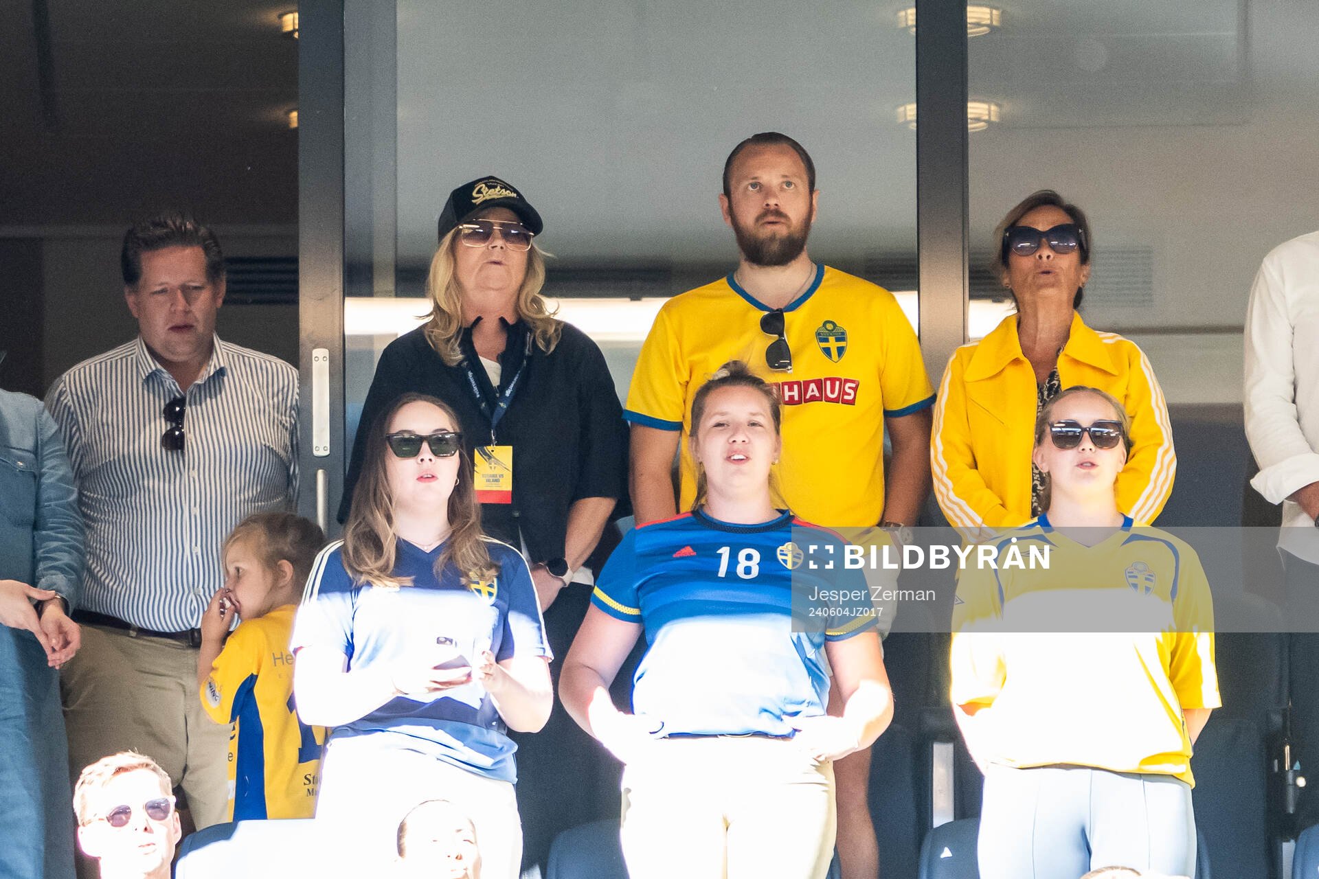 Team manager Marika Domanski Lyfors of Sweden in the stands