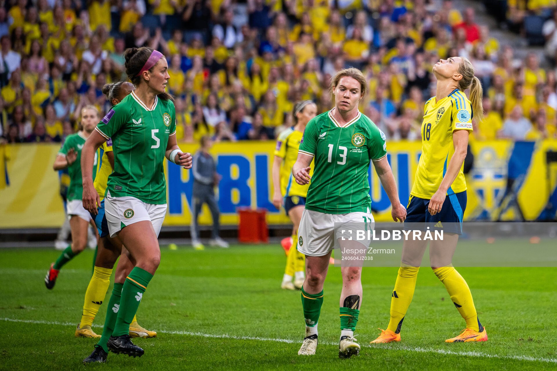 Fridolina Rolfö of Sweden looks dejected