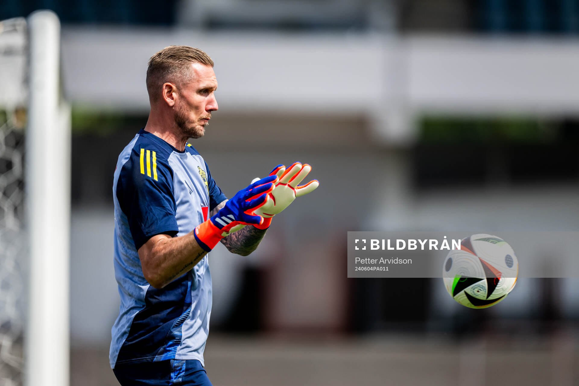 Goalkeeper Robin Olsen of the Swedish men's national