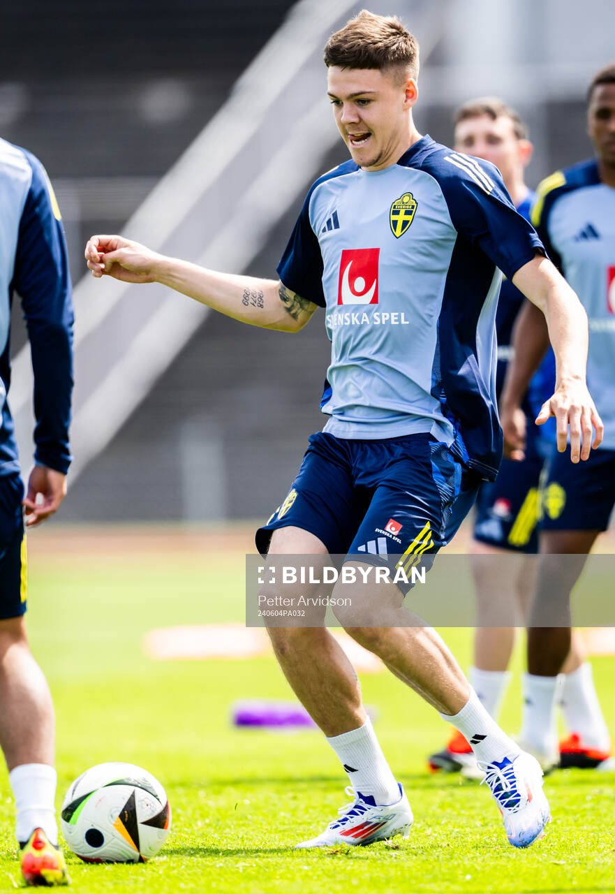 Emil Holm of the Swedish men's national football team