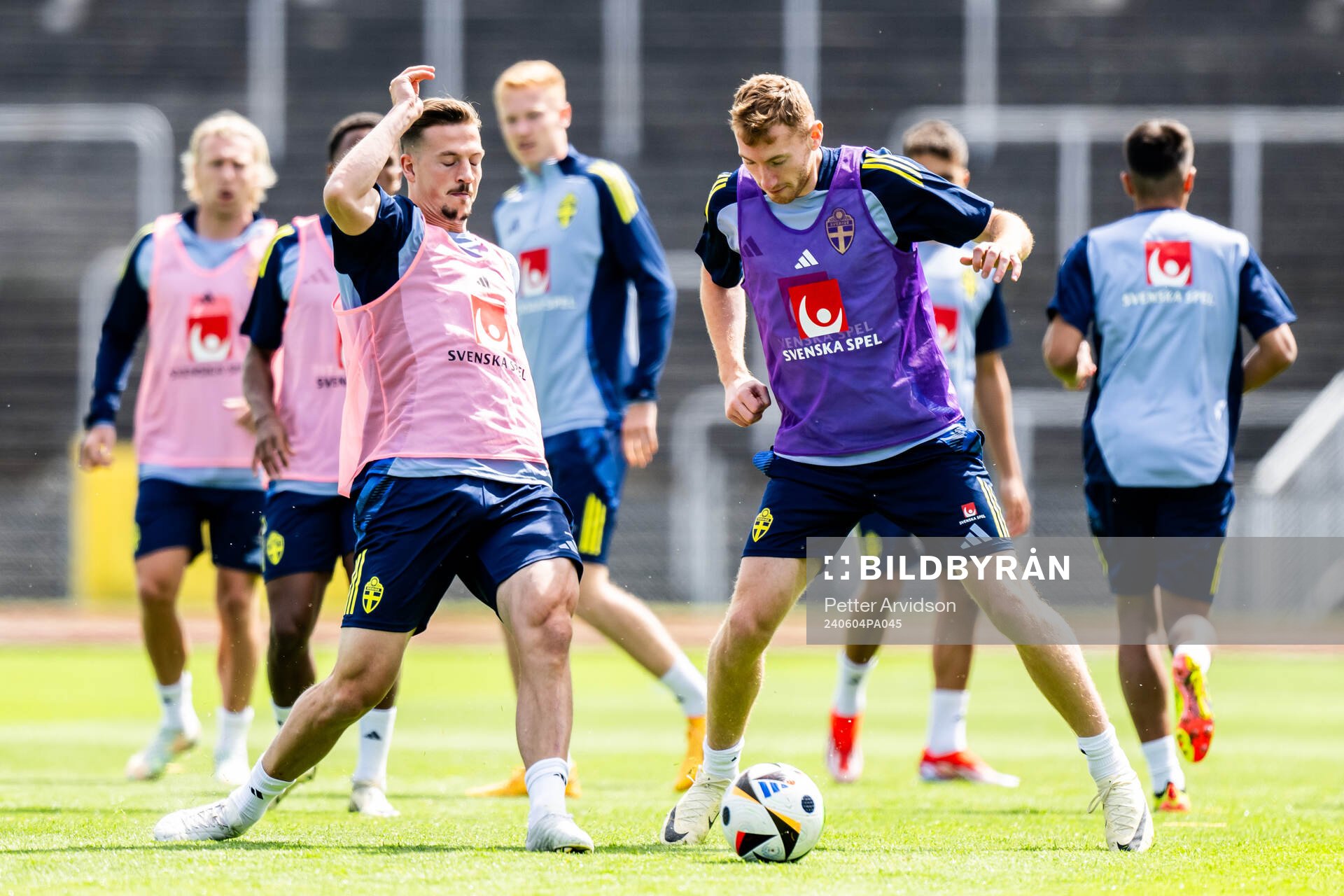 Simon Olsson and Dejan Kulusevski of the Swedish men's