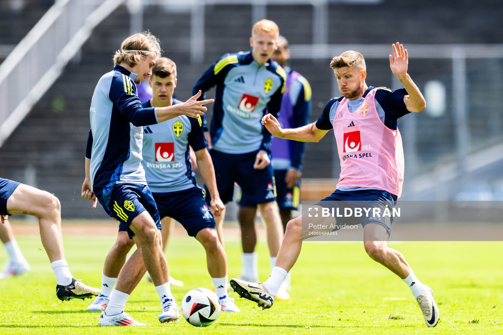 Emil Forsberg and Anton Salétros of the Swedish men's