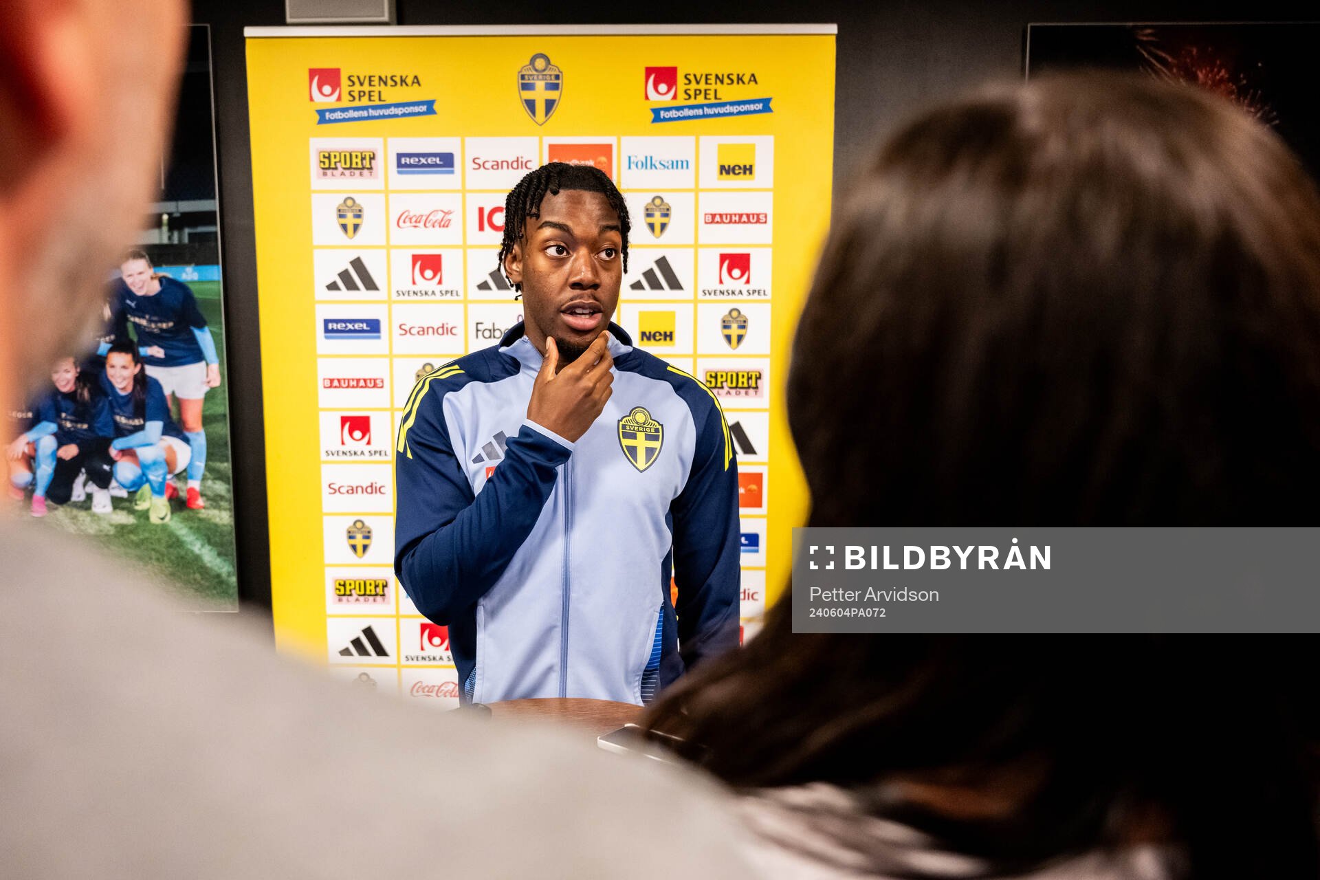Anthony Elanga of the Swedish national football team at a