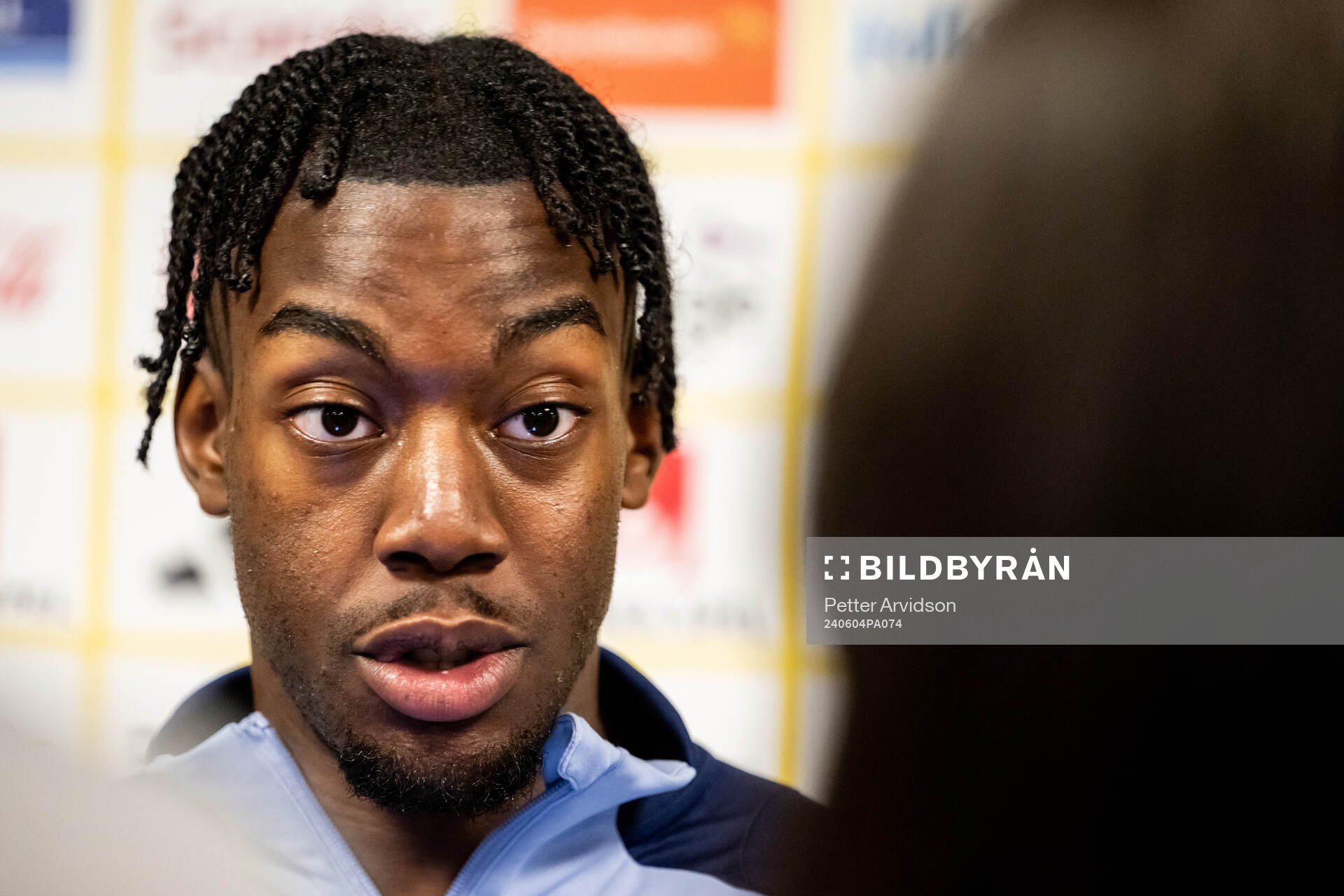 Anthony Elanga of the Swedish national football team at a