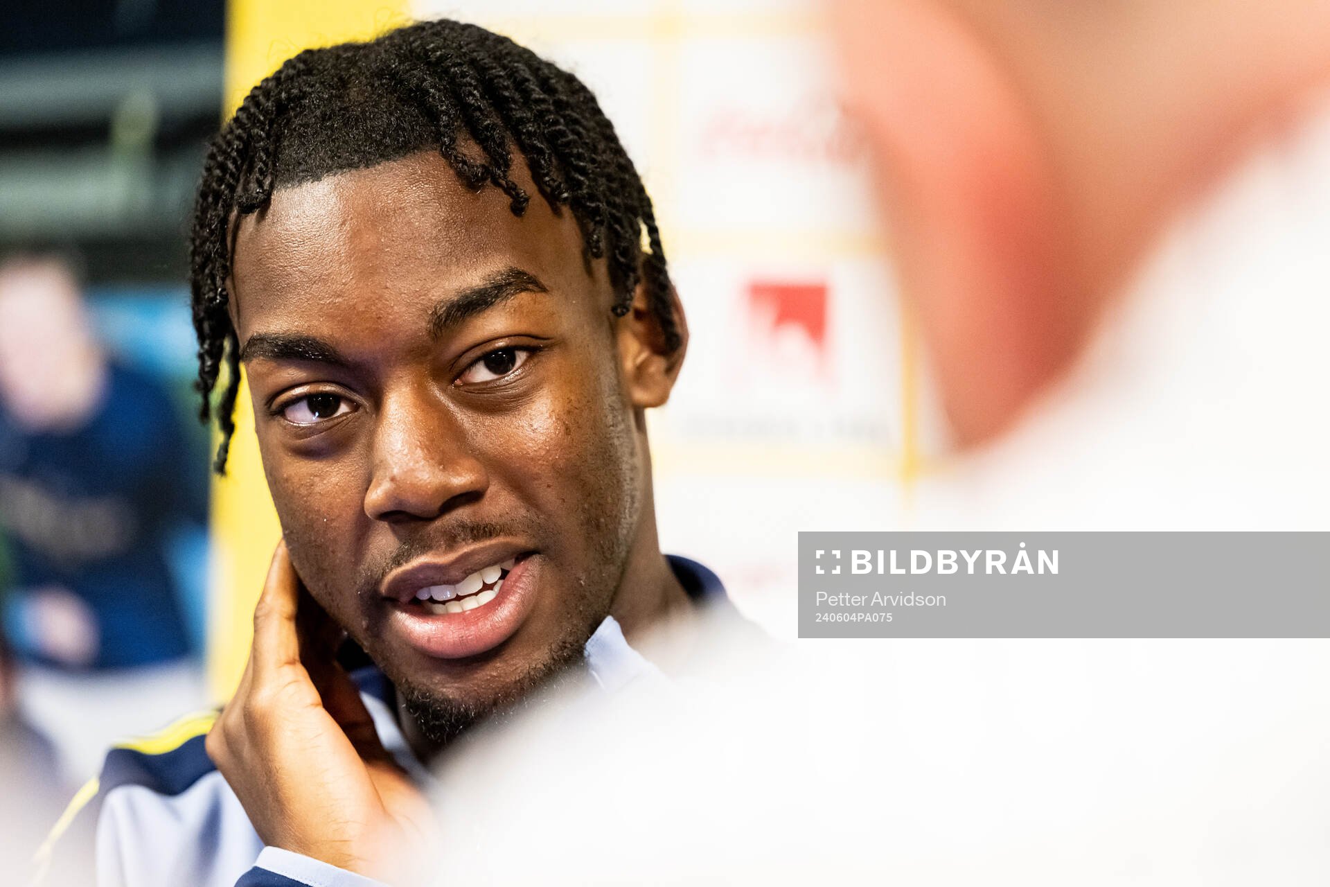 Anthony Elanga of the Swedish national football team at a