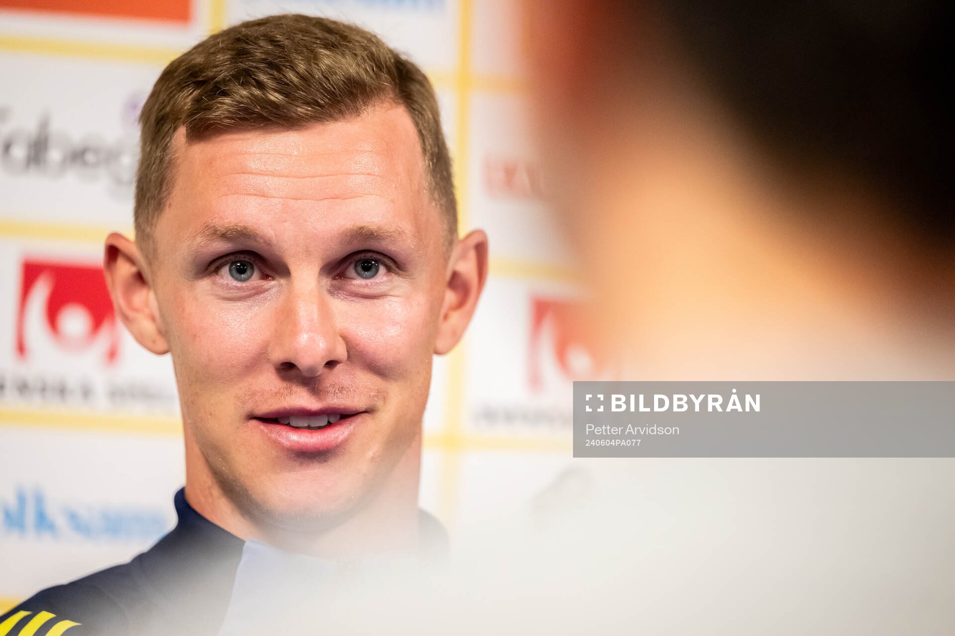 Emil Krafth of the Swedish national football team at a
