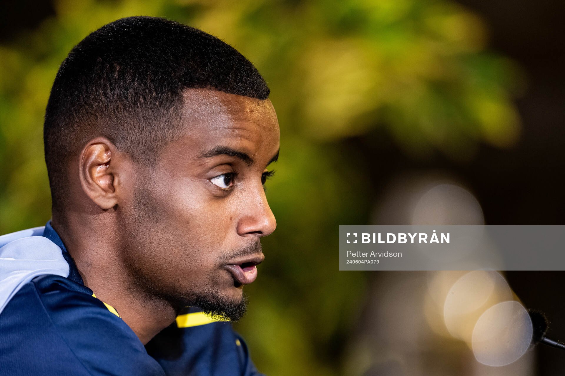 Alexander Isak of the Swedish national football team at a