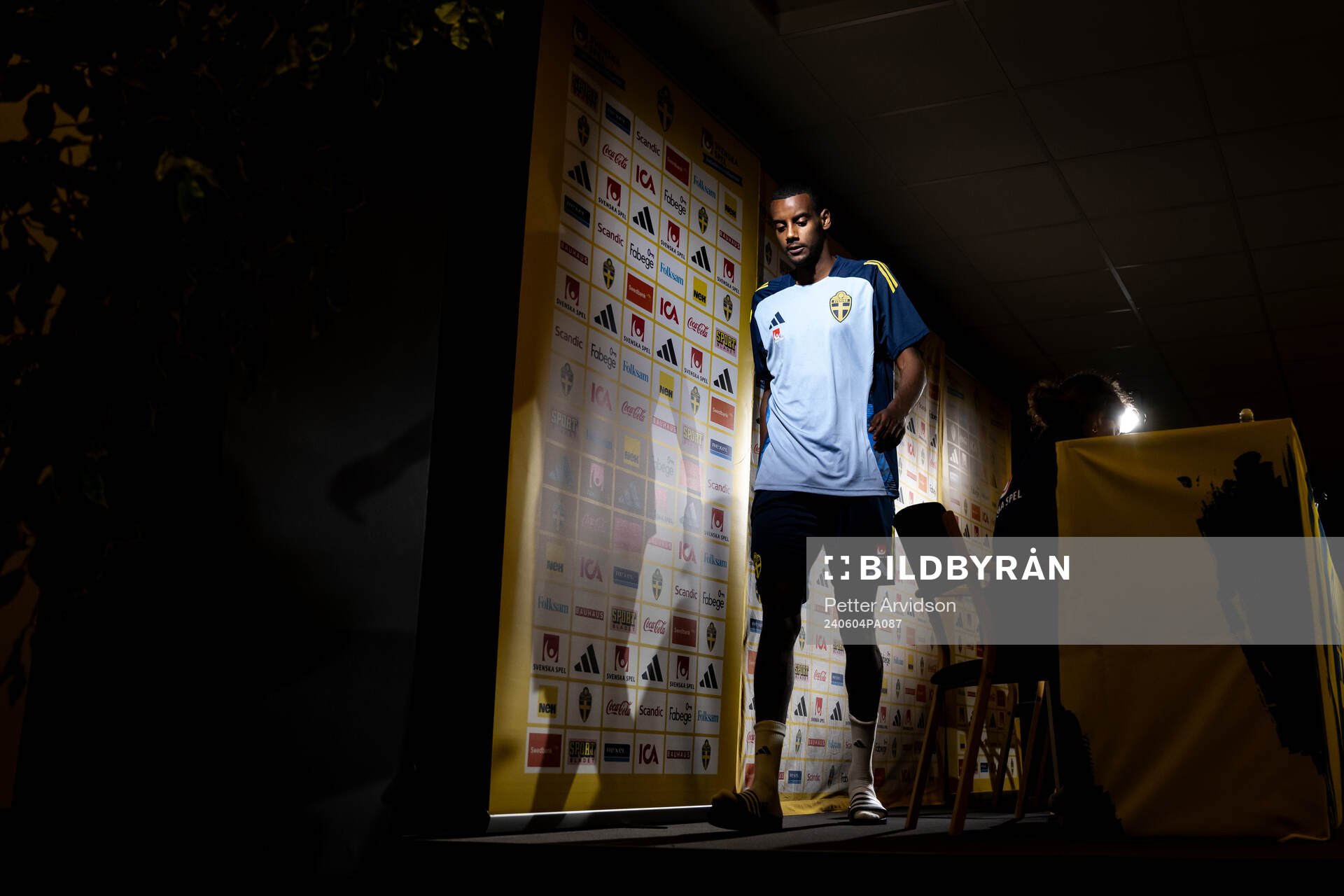 Alexander Isak of the Swedish national football team at a