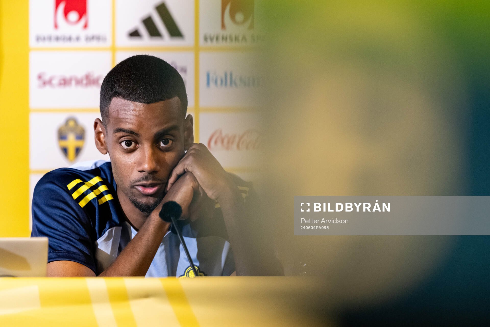 Alexander Isak of the Swedish national football team at a