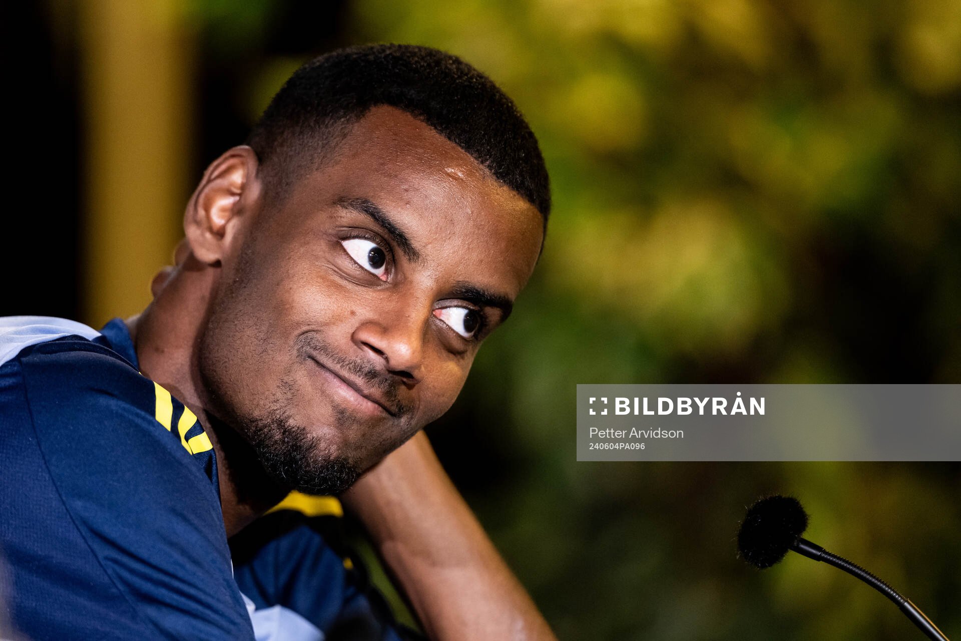 Alexander Isak of the Swedish national football team at a
