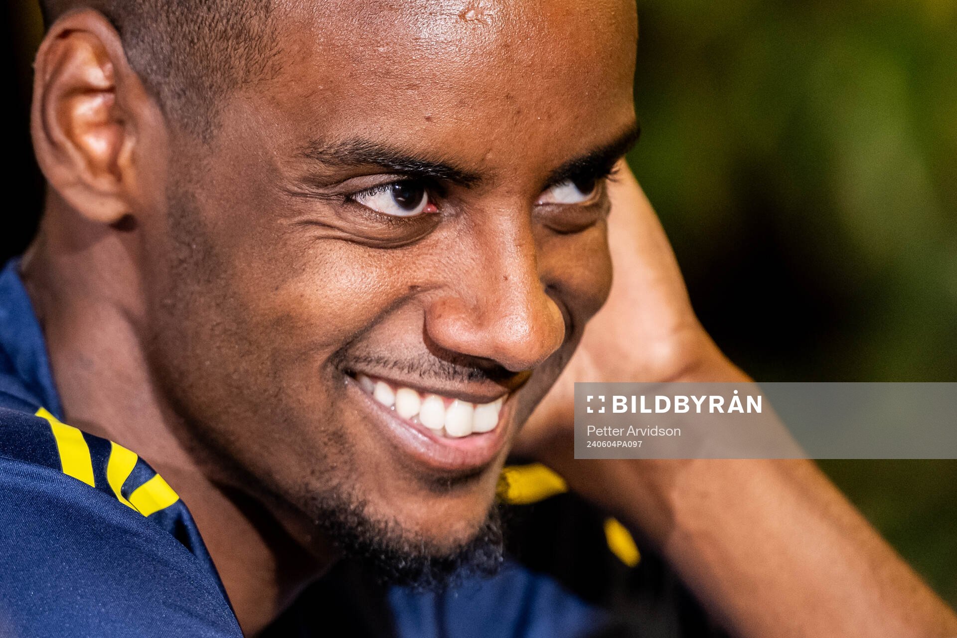 Alexander Isak of the Swedish national football team at a
