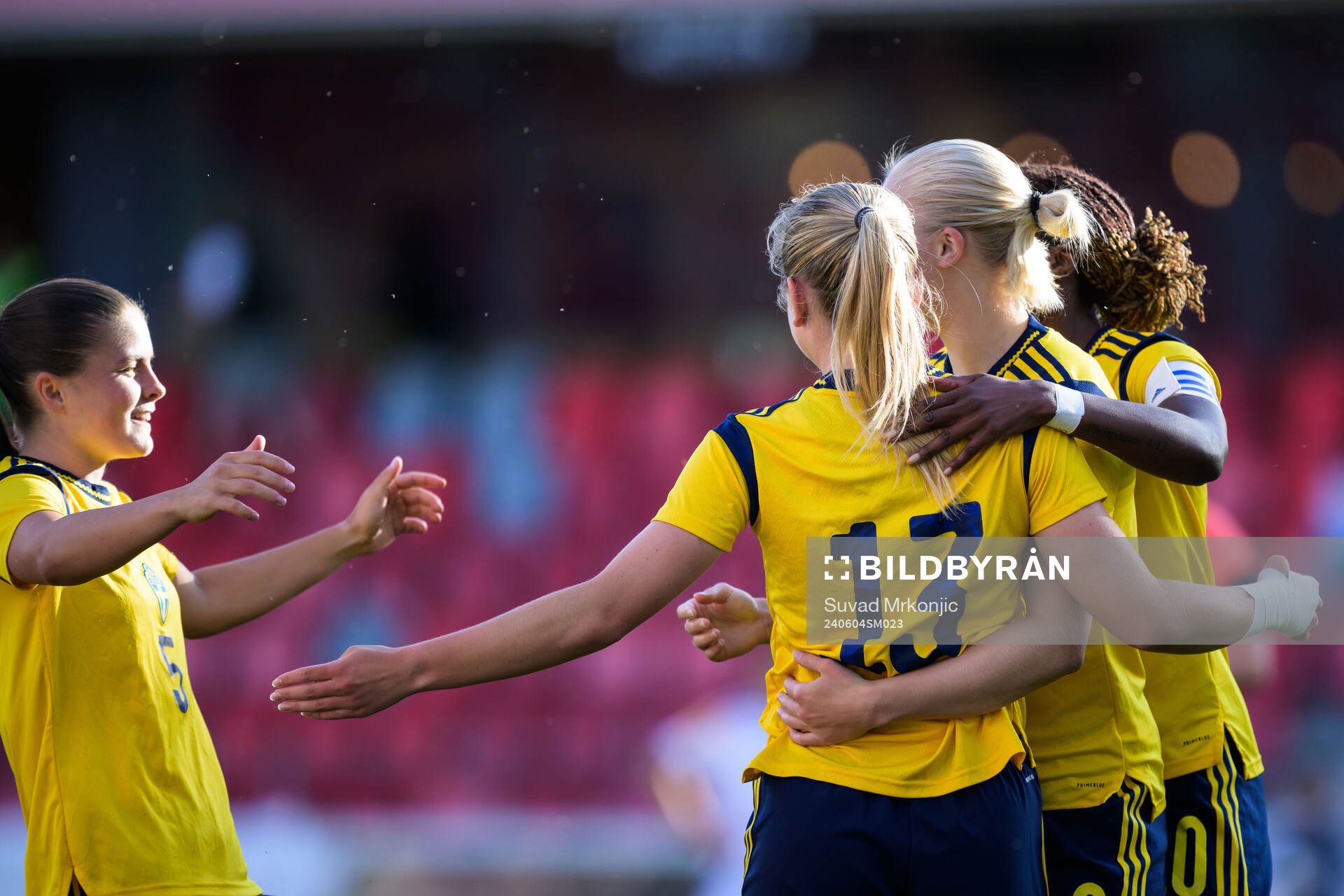 Alice Bergström of Sweden celebrates