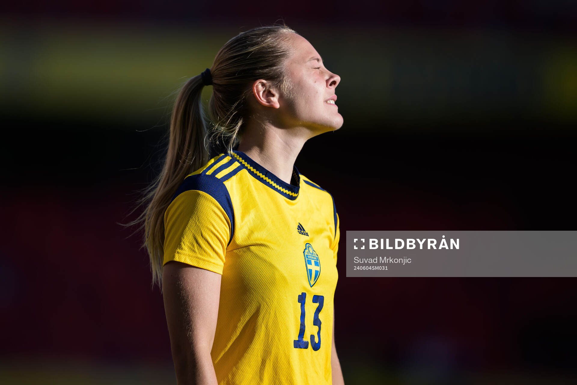 Alice Bergström of Sweden looks dejected