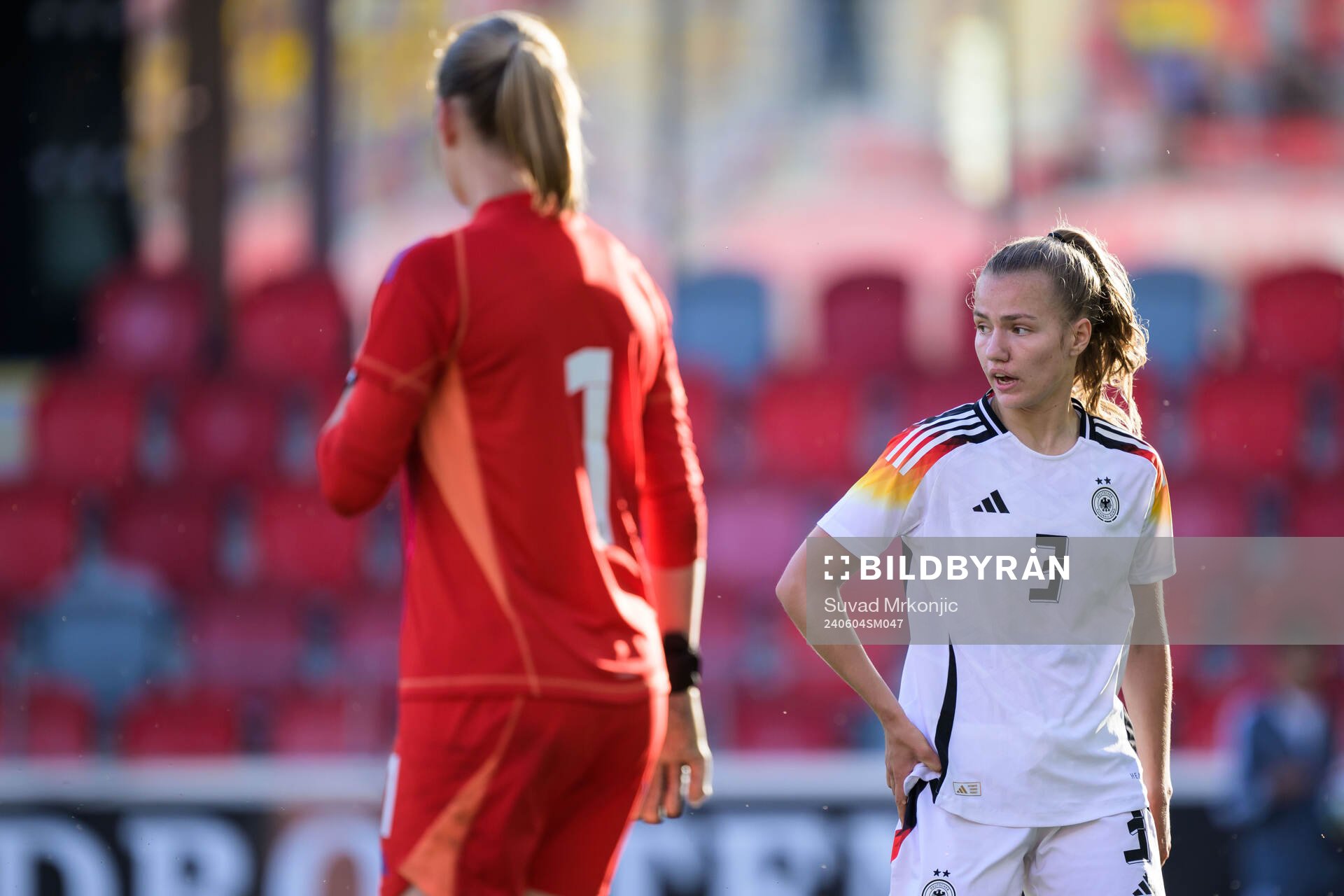 Sara Ritter of Germany looks dejected