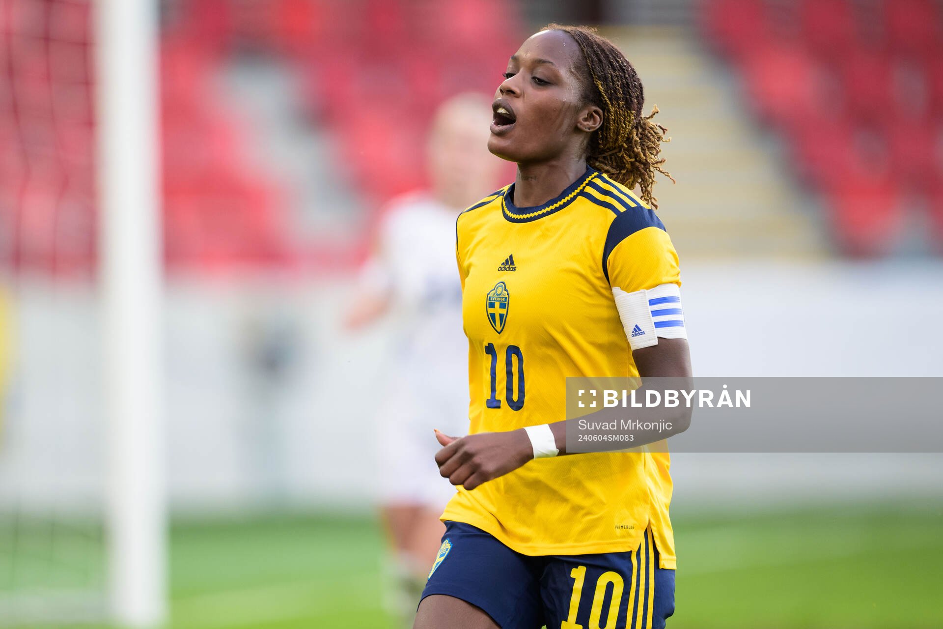 Evelyn Ijeh of Sweden looks dejected