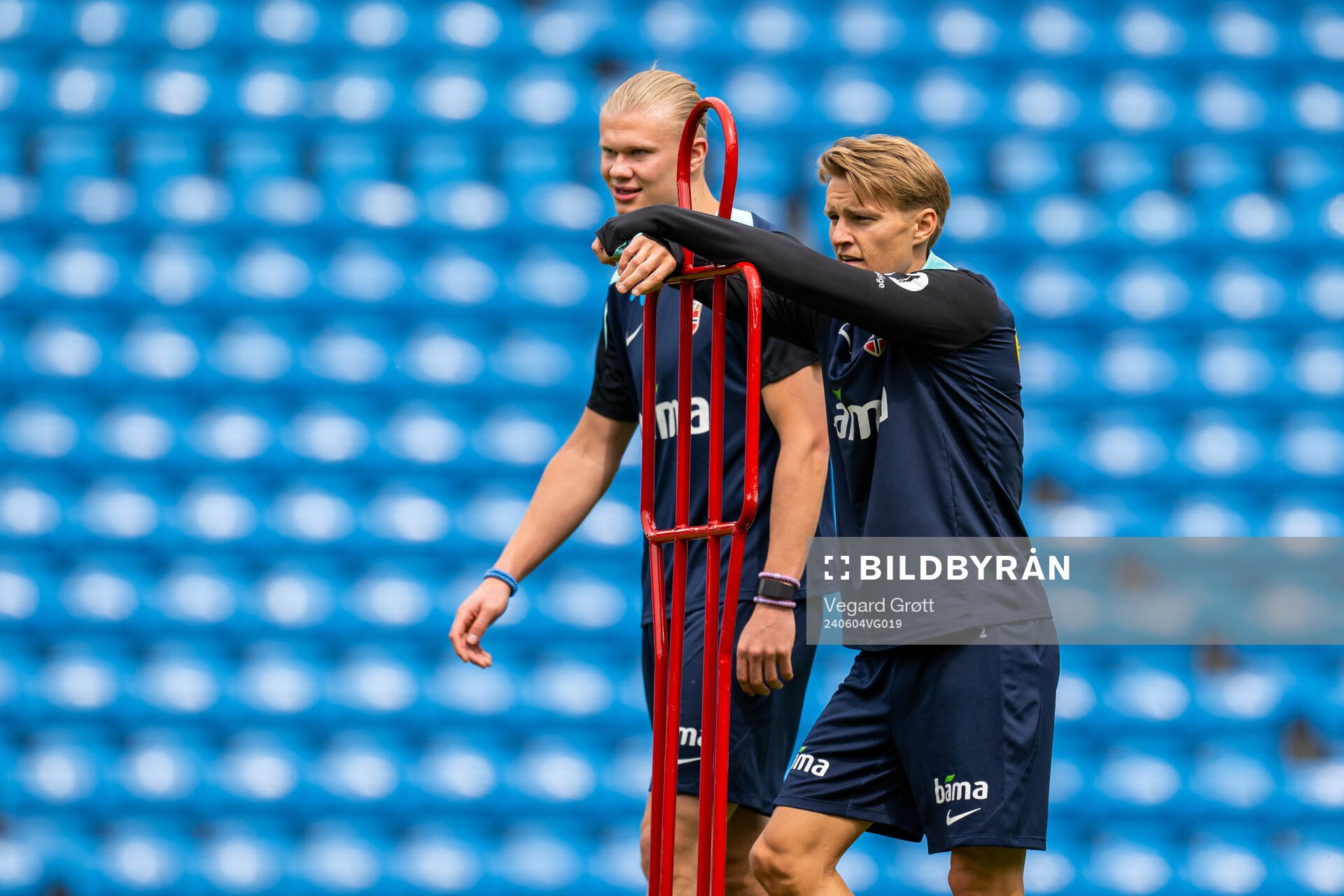 Erling Braut Haaland and Martin Ødegaard of the Norwegian