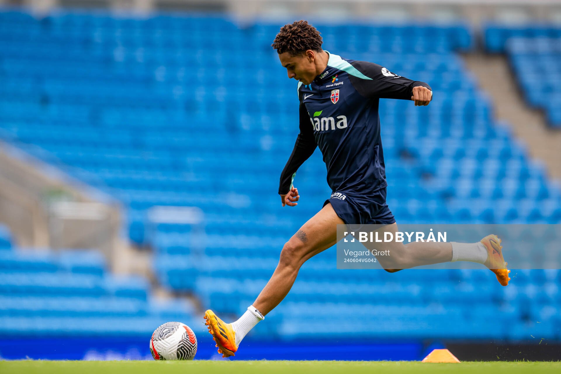 Antonio Nusa of the Norwegian national football team