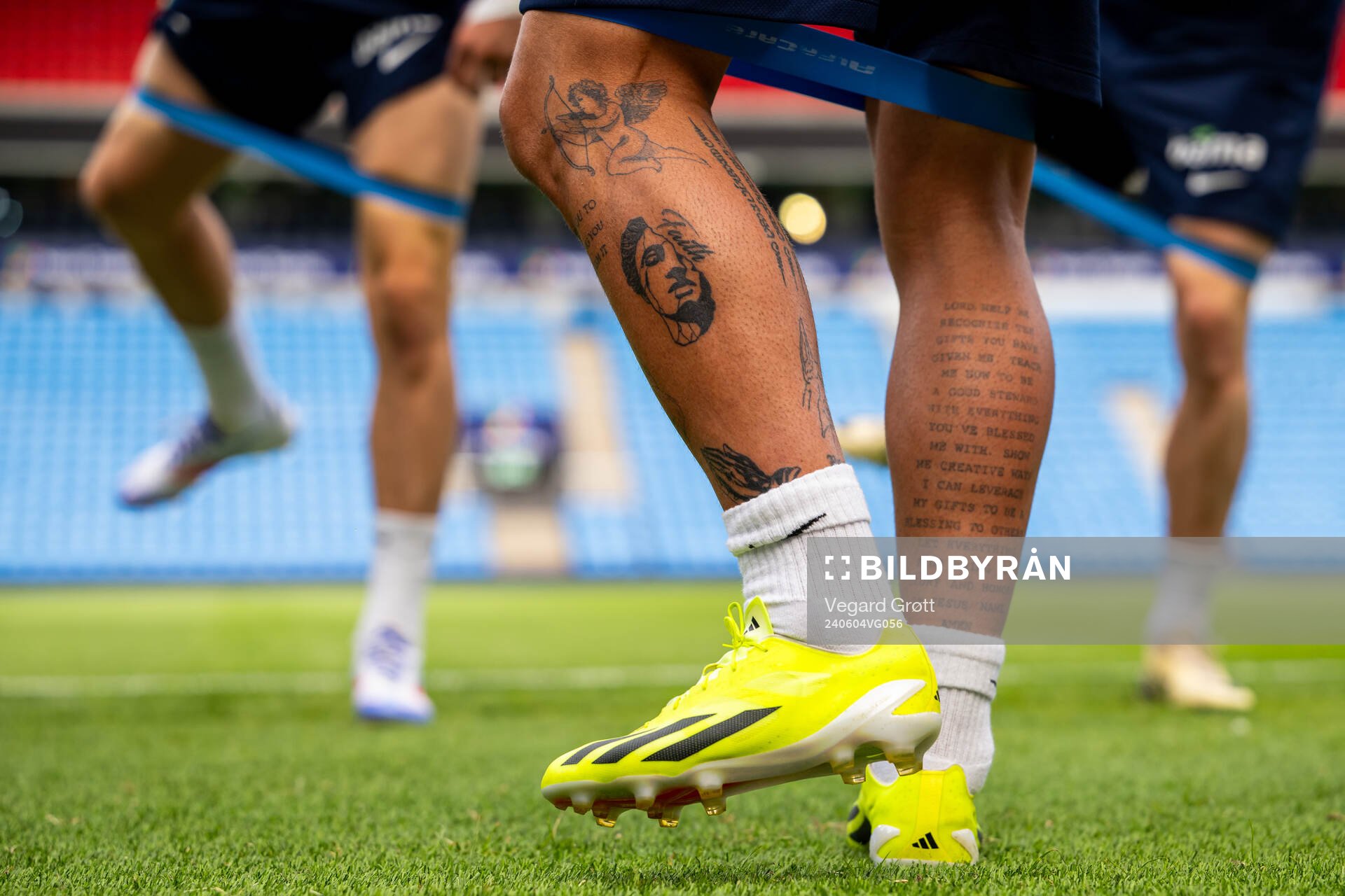 The tattoos of Aron Dønnum of the Norwegian national