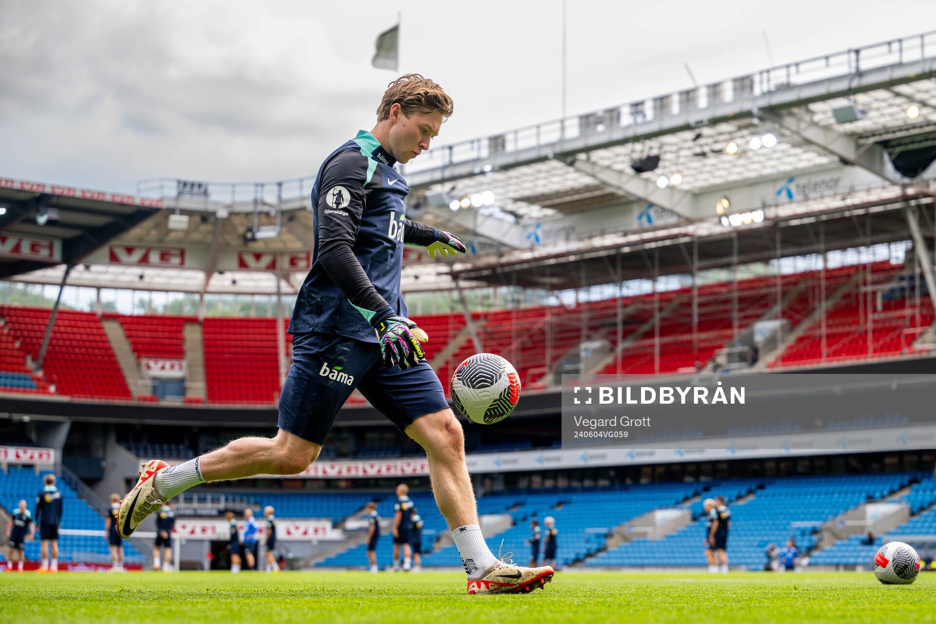 Goalkeeper Mathias Dyngeland of the Norwegian national