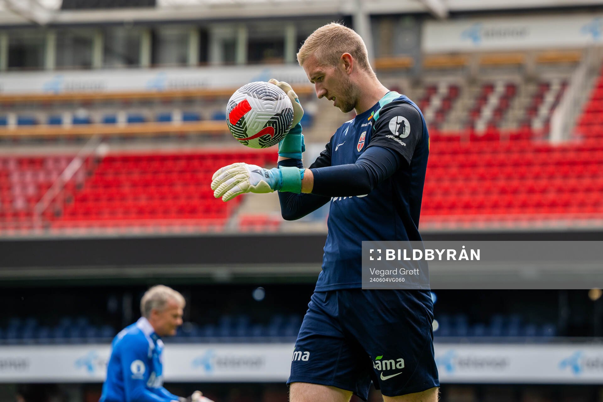 Goalkeeper Egil Selvik of the Norwegian national football