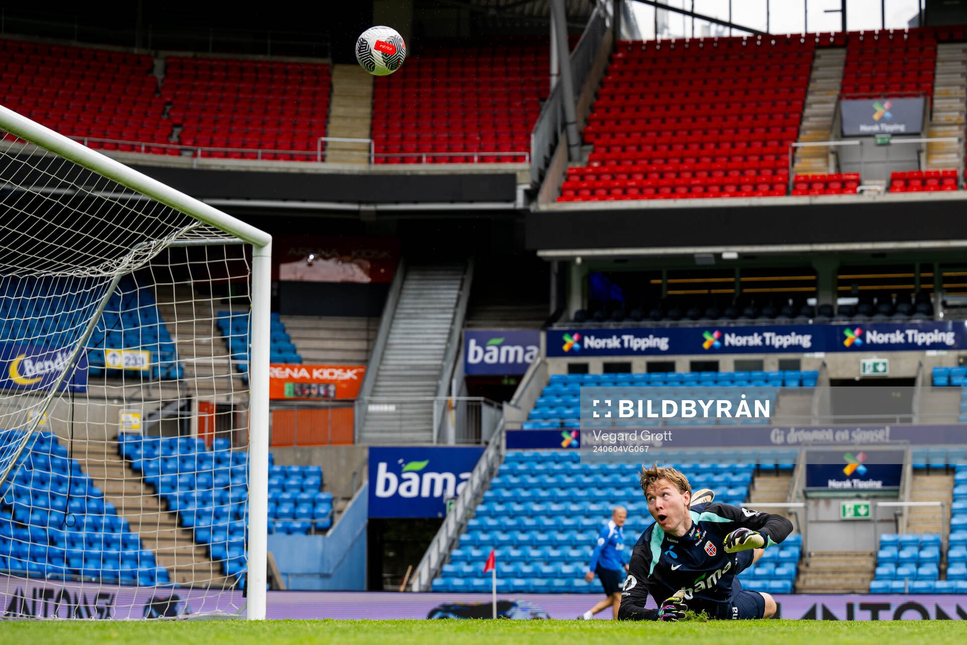 Goalkeeper Mathias Dyngeland of the Norwegian national