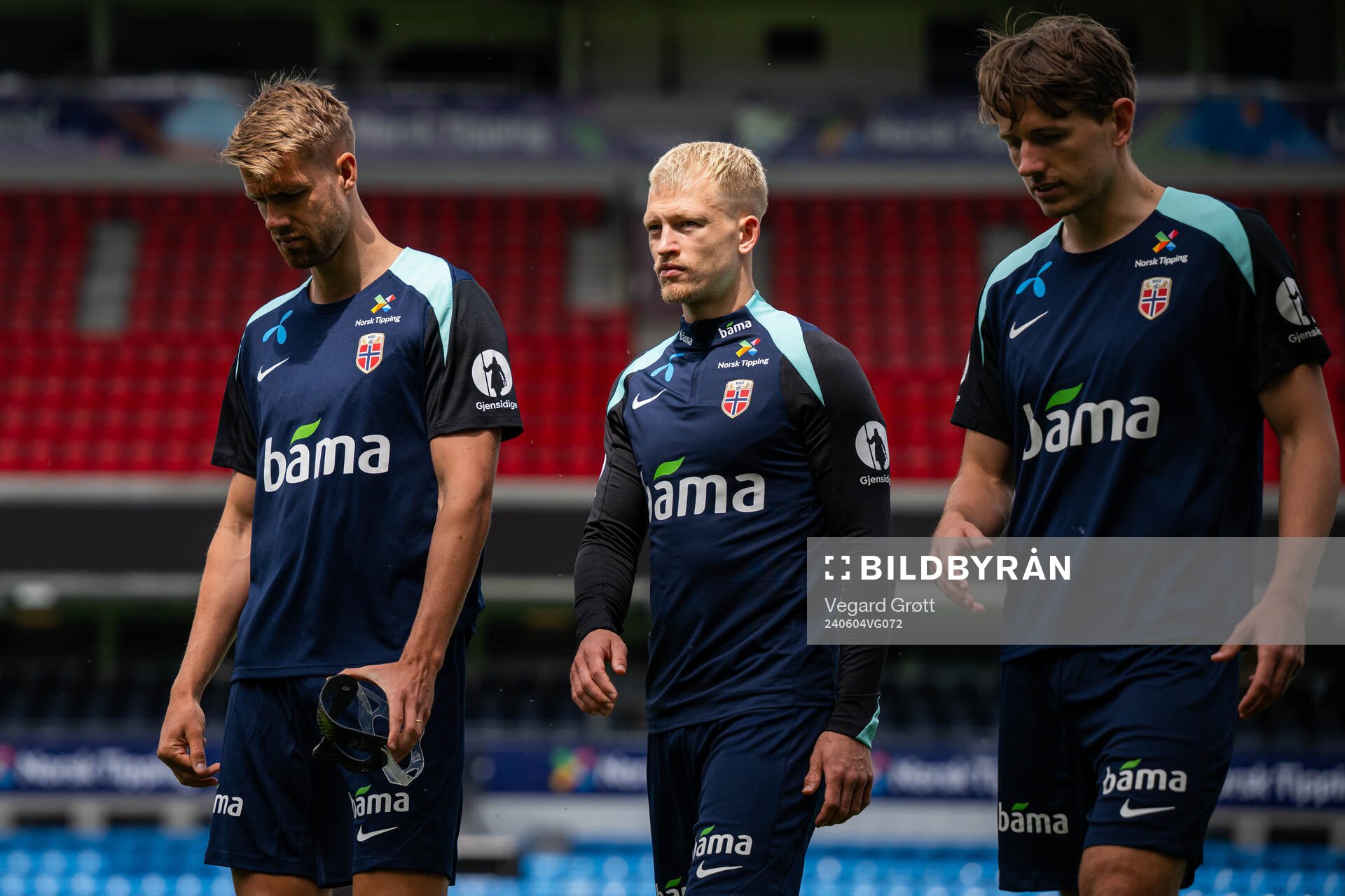 Kristoffer Ajer, Andreas Hanche-Olsen and Sander Berge of