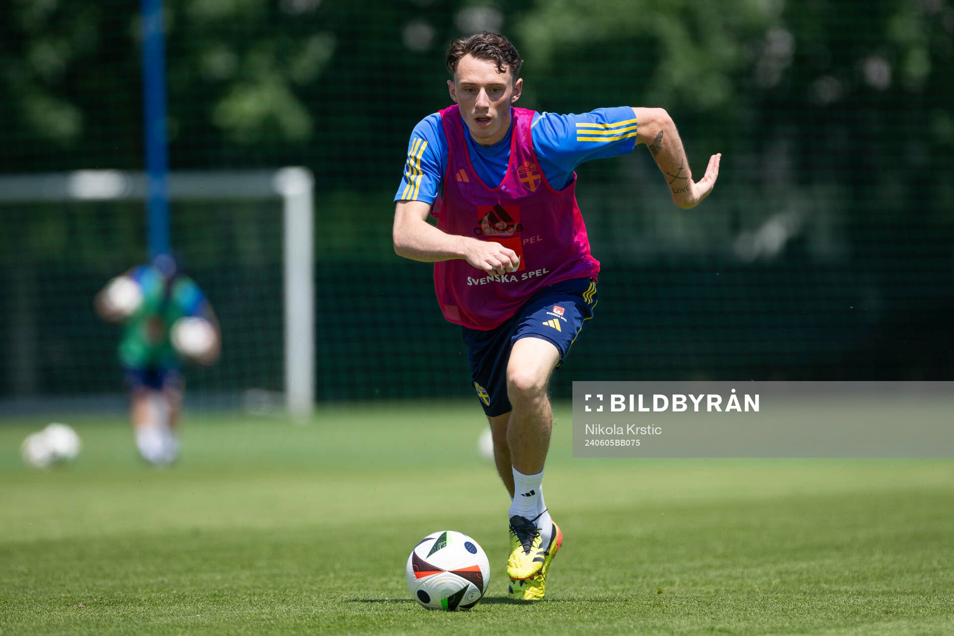 Noah Persson of the Swedish under-21 national football team