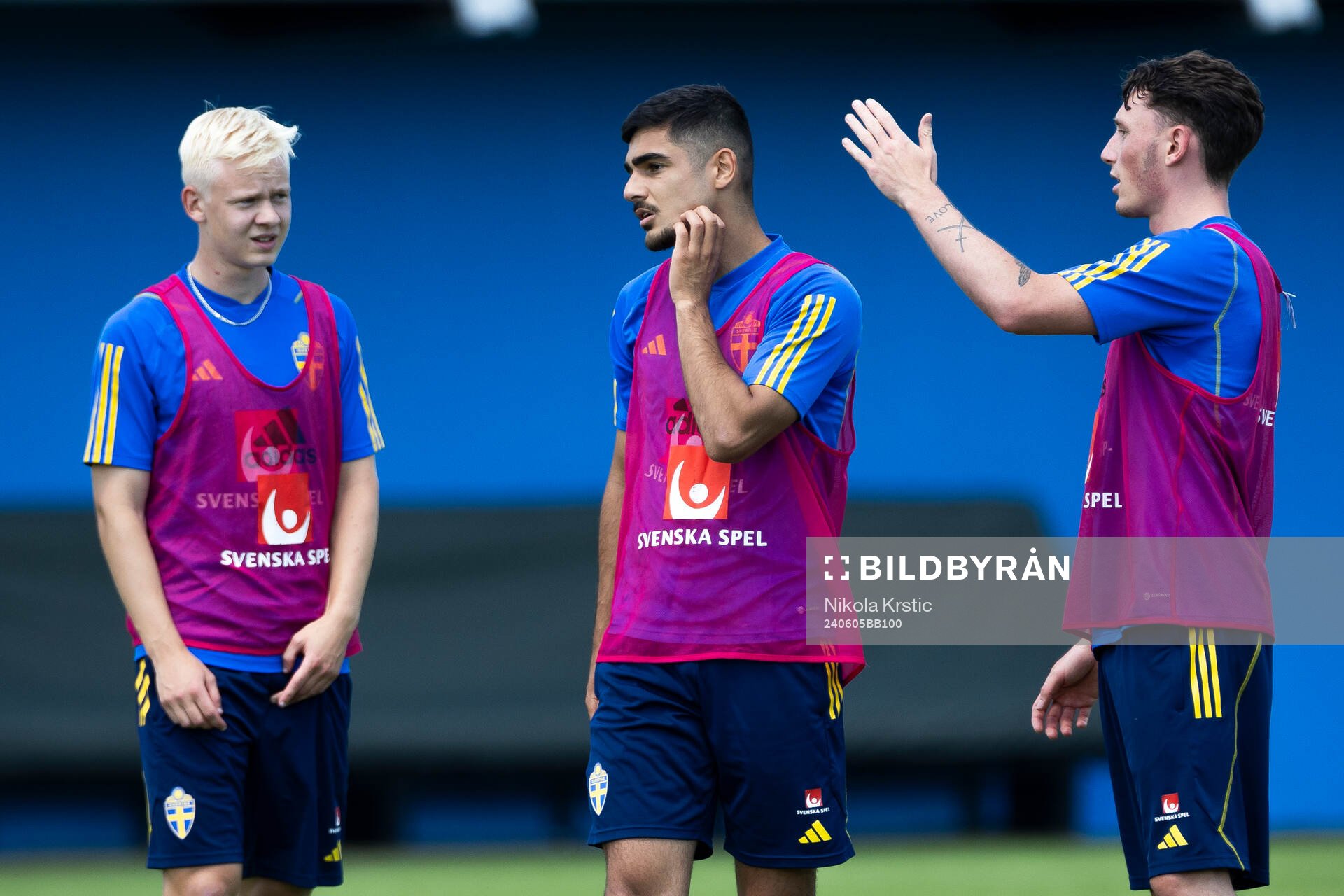 Otto Rosengren, Aimar Sher and Noah Persson of the Swedish