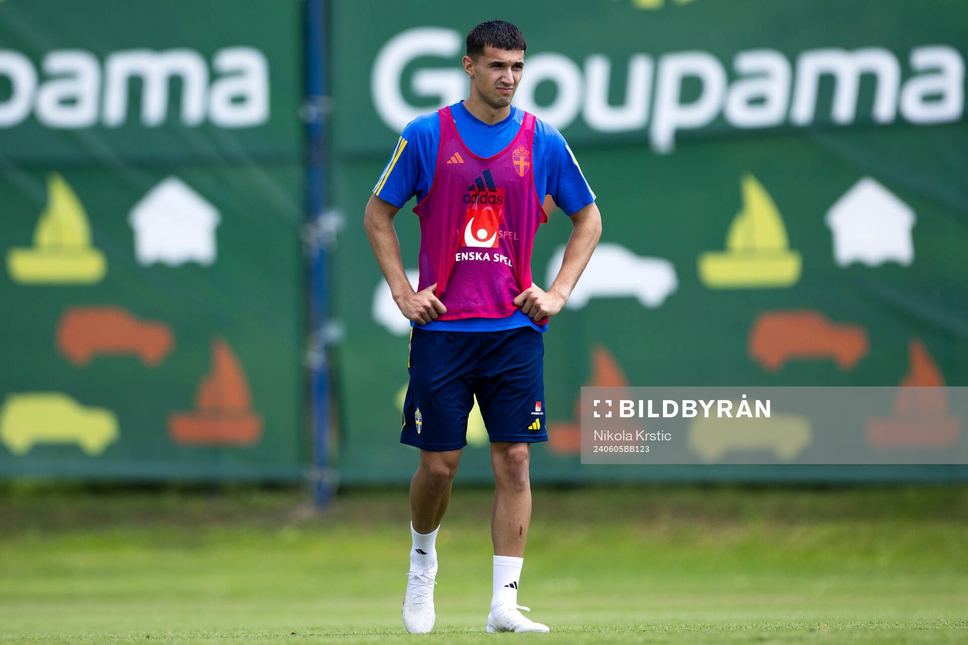 Emin Hasic of the Swedish under-21 national football team