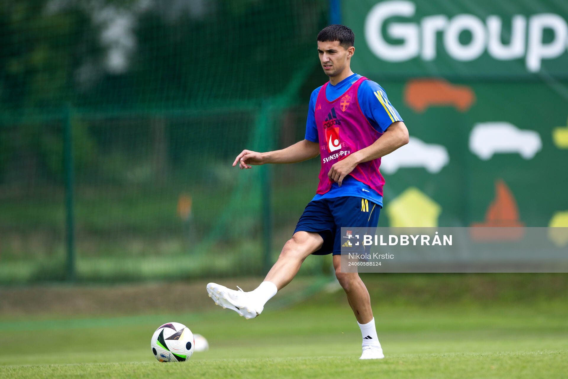 Emin Hasic of the Swedish under-21 national football team