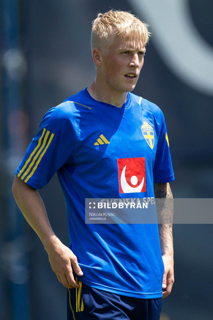 Melker Widell of the Swedish under-21 national football team