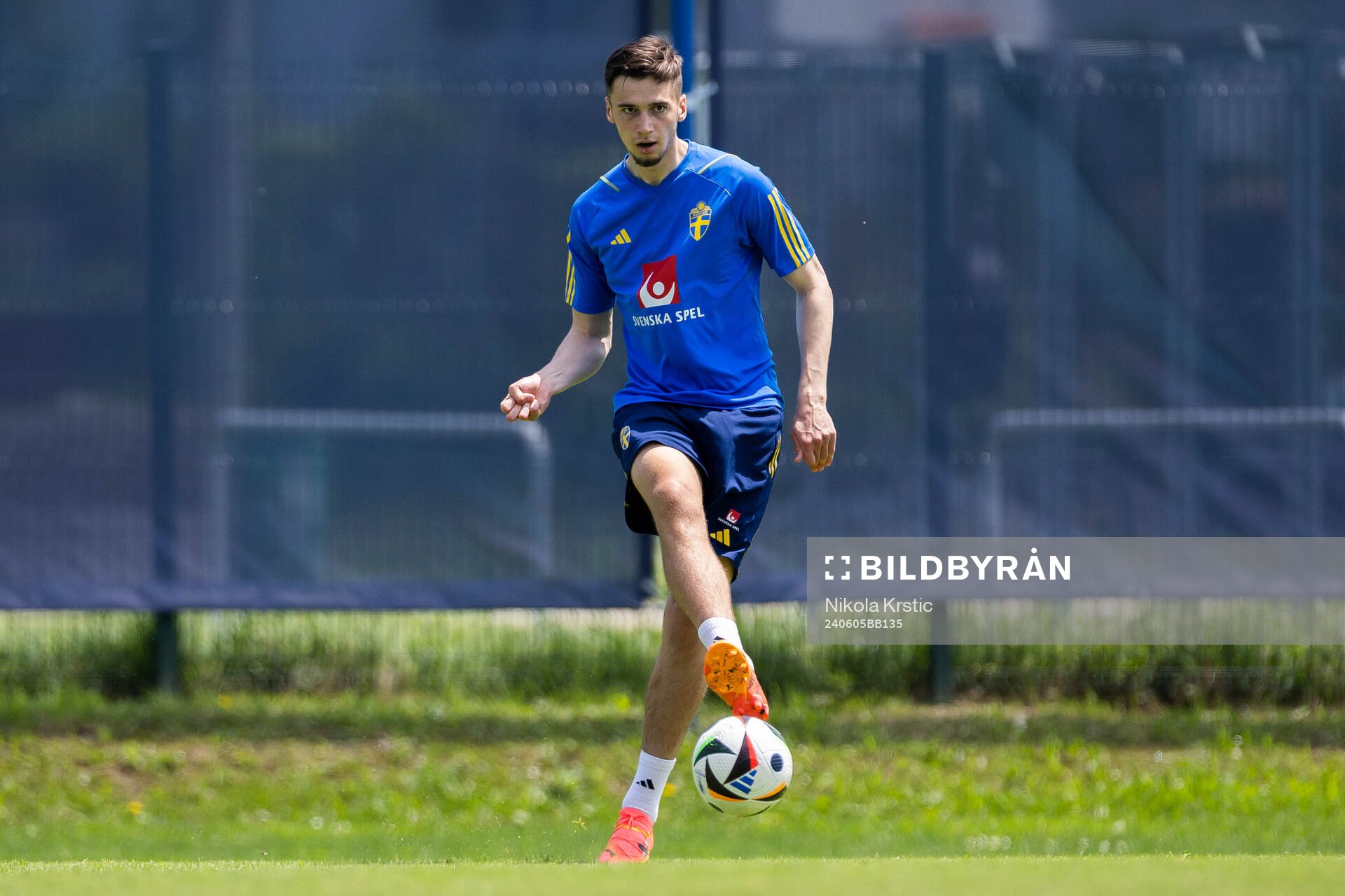 Noah Eile of the Swedish under-21 national football team
