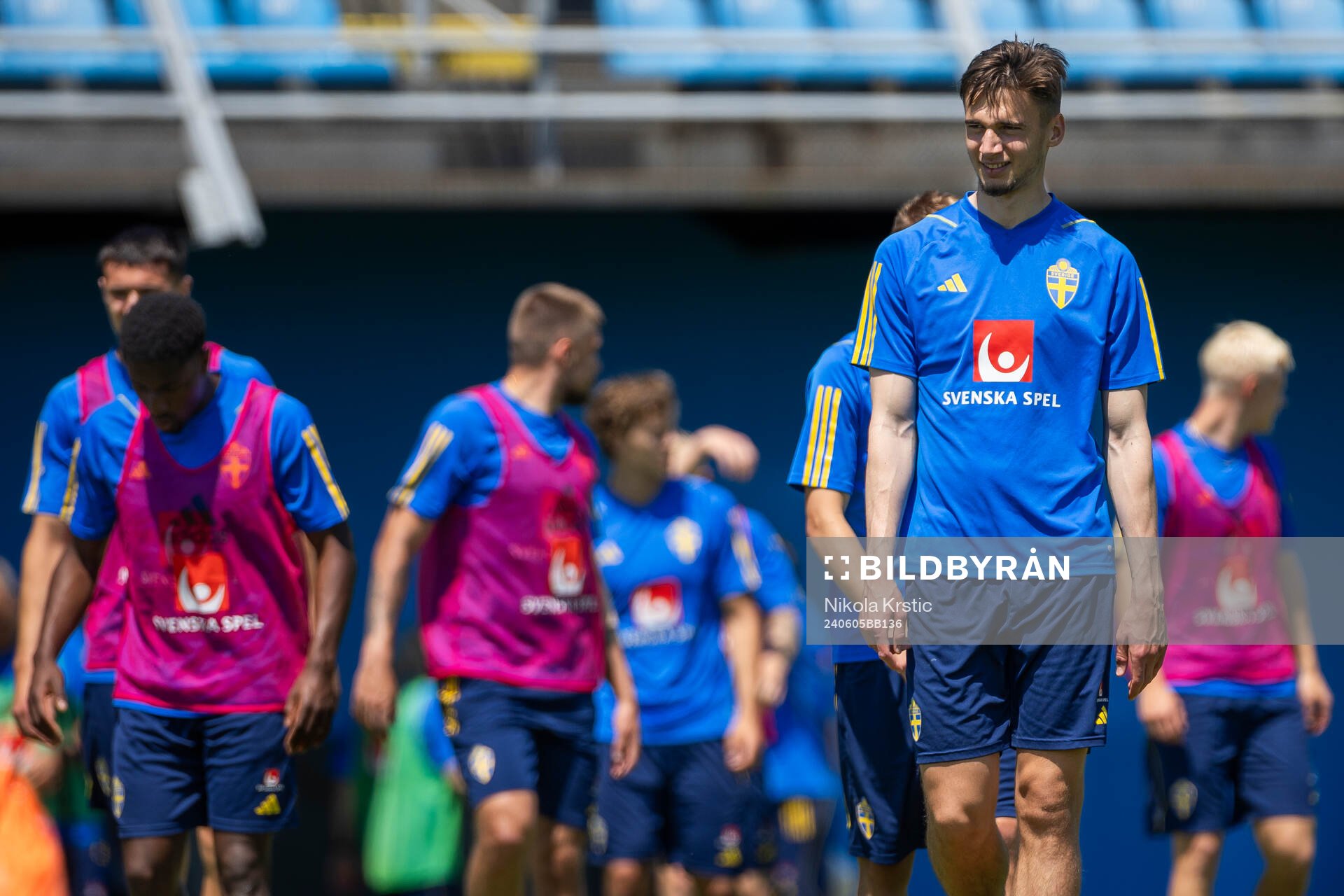 Noah Eile of the Swedish under-21 national football team
