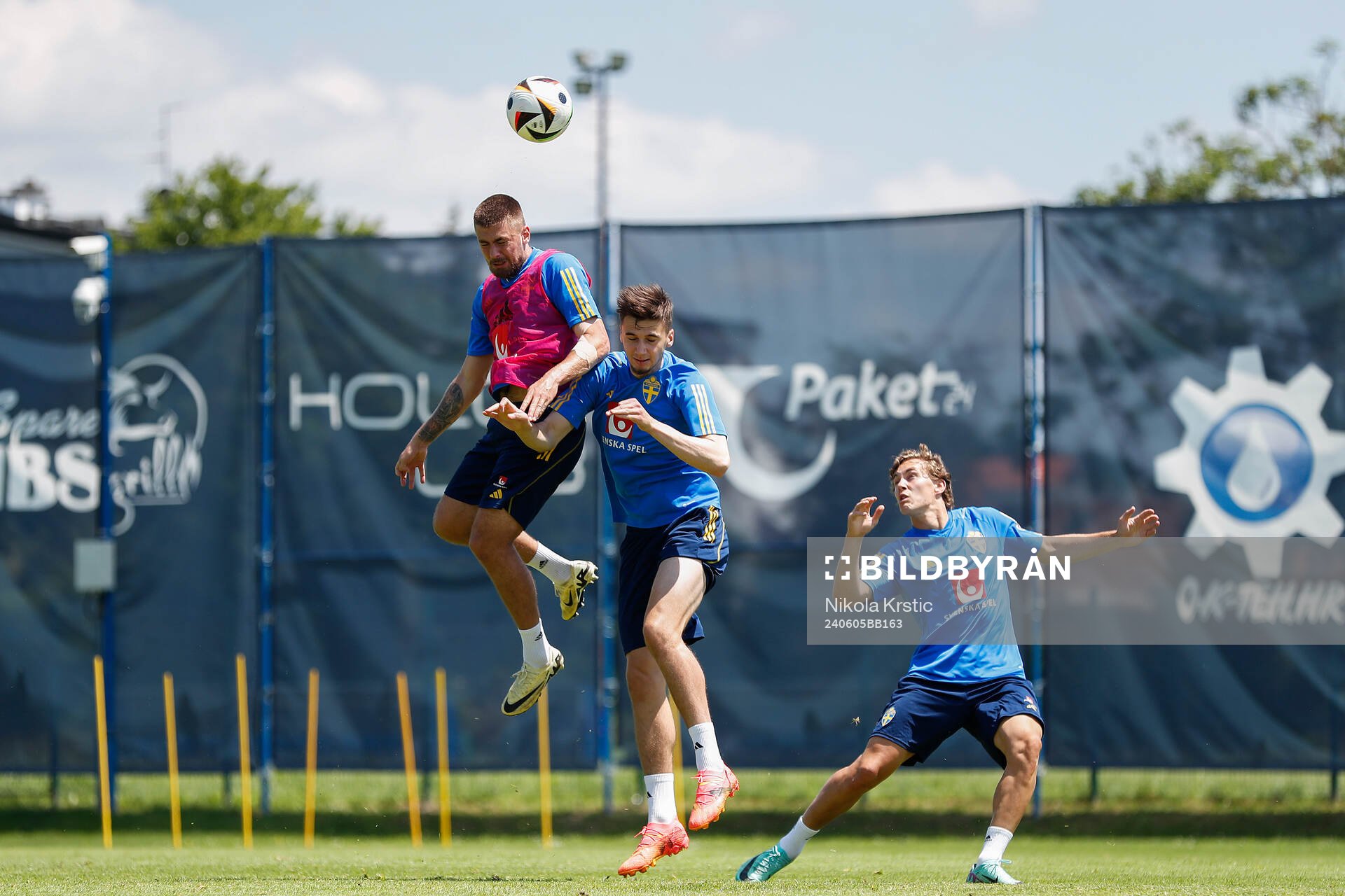Tim Prica, Noah Eile and Hampus Skoglund of the Swedish
