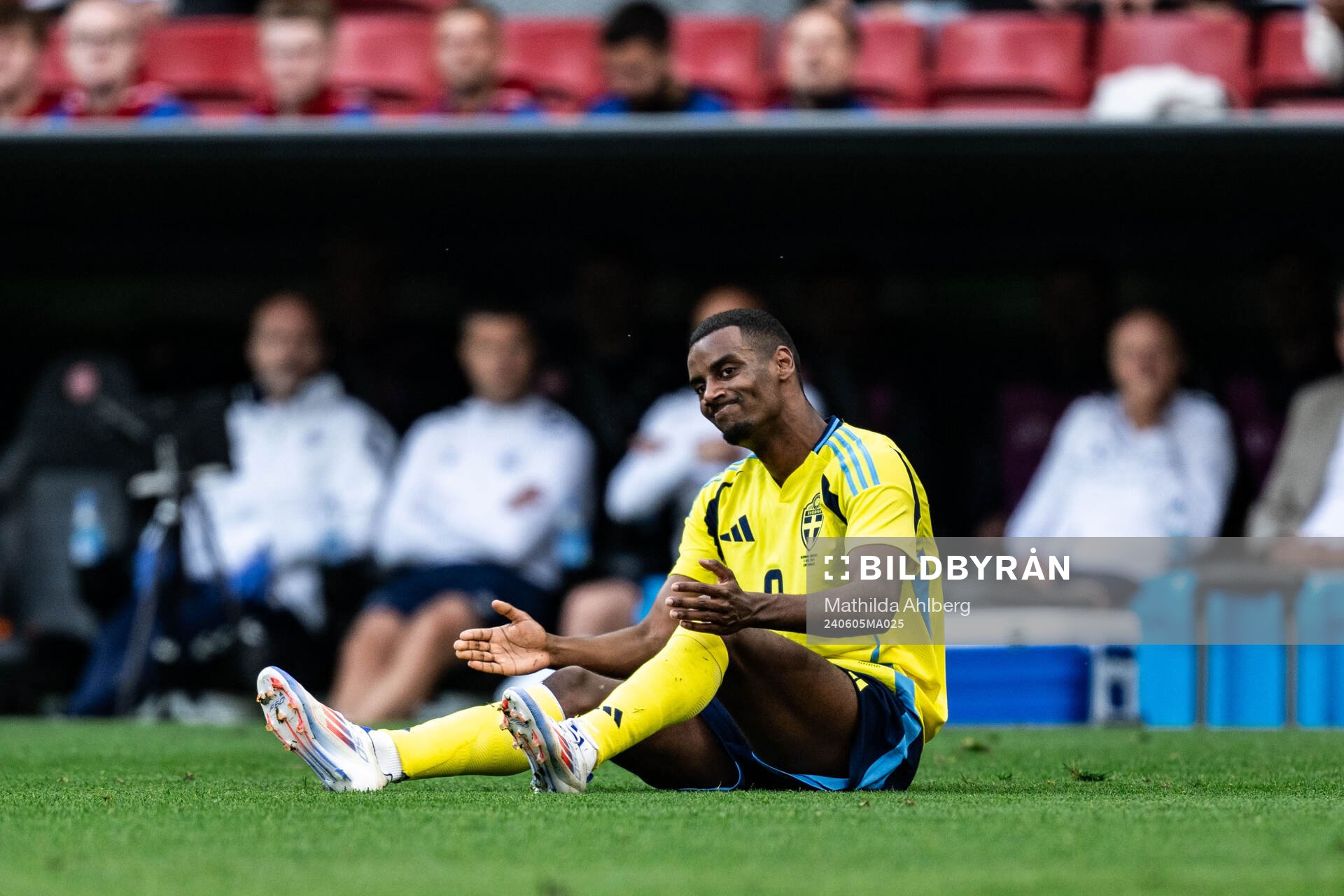 Alexander Isak of Sweden looks dejected