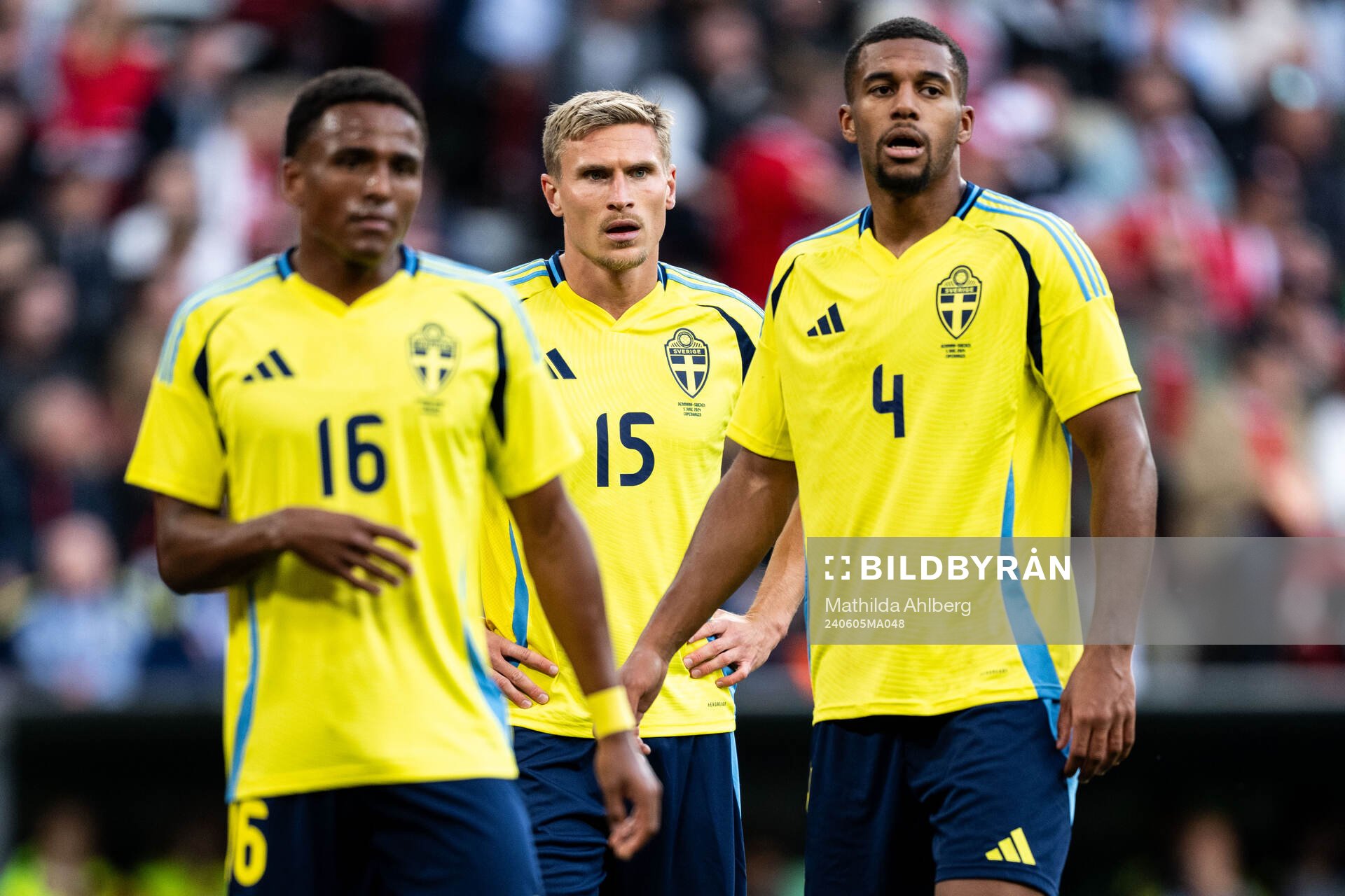 Niclas Eliasson, Carl Starfelt and Isak Hien of Sweden