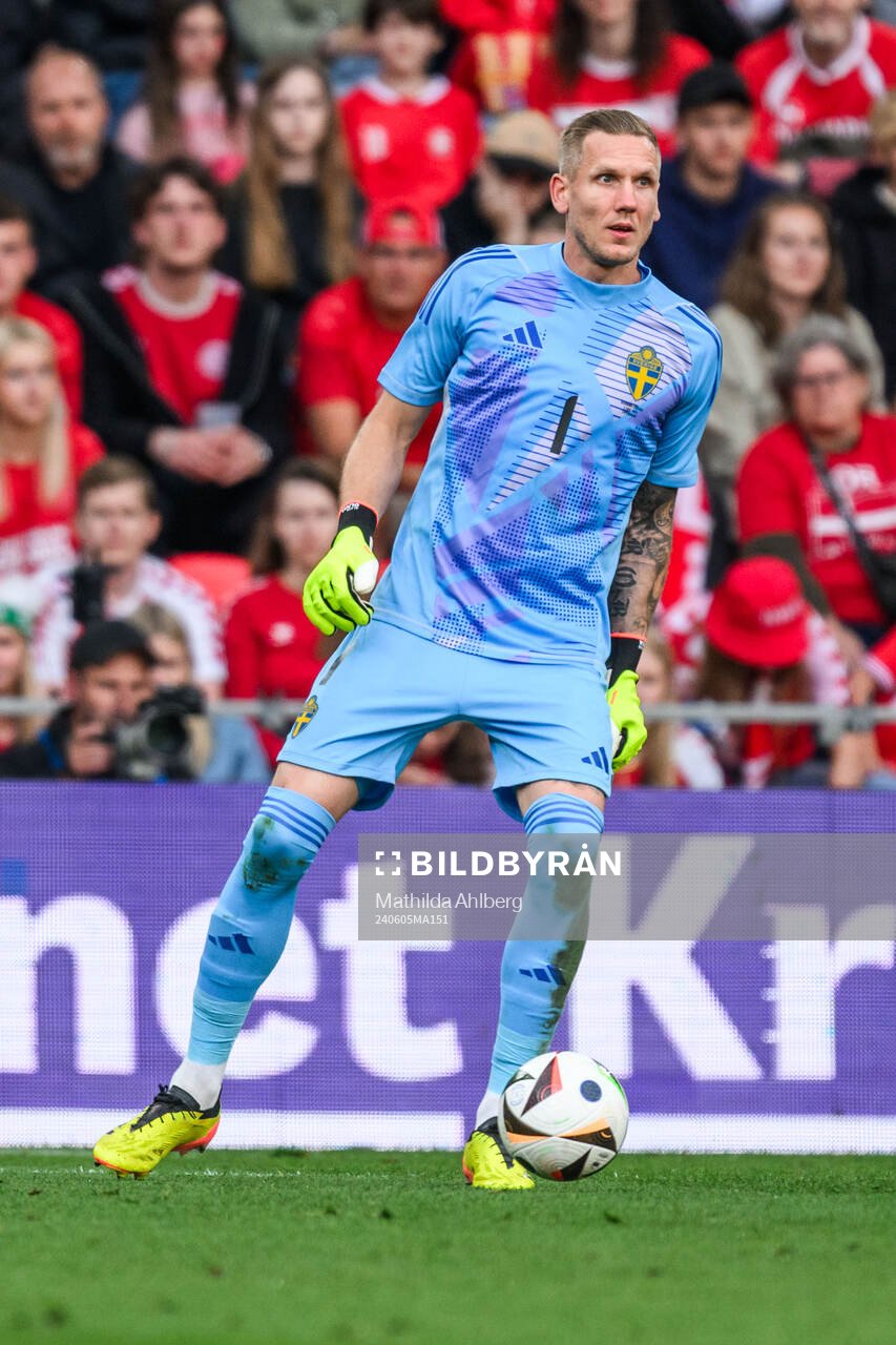 Goalkeeper Robin Olsen of Sweden