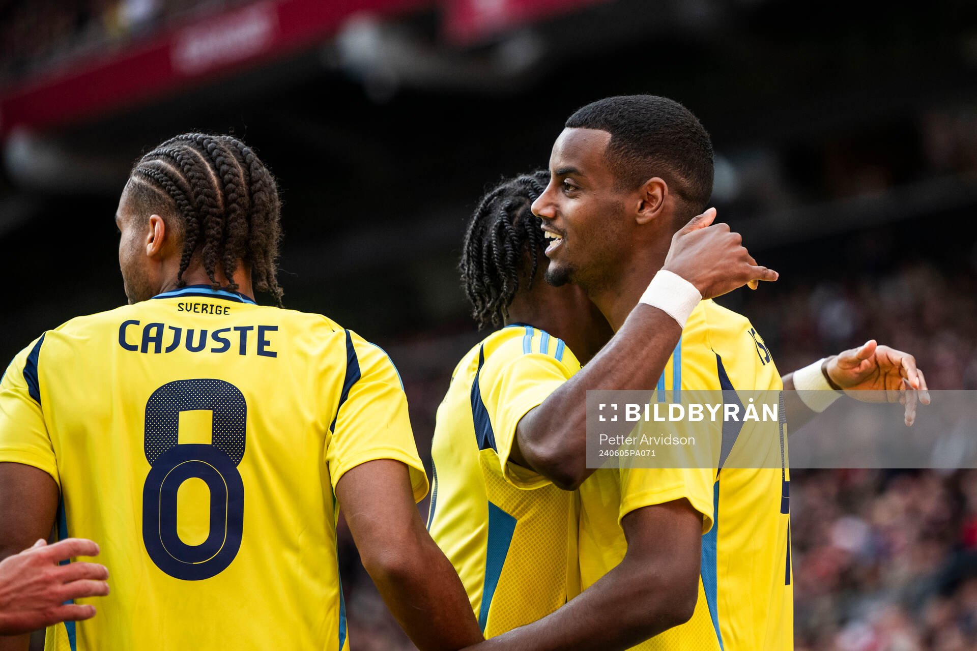 Alexander Isak of Sweden celebrates
