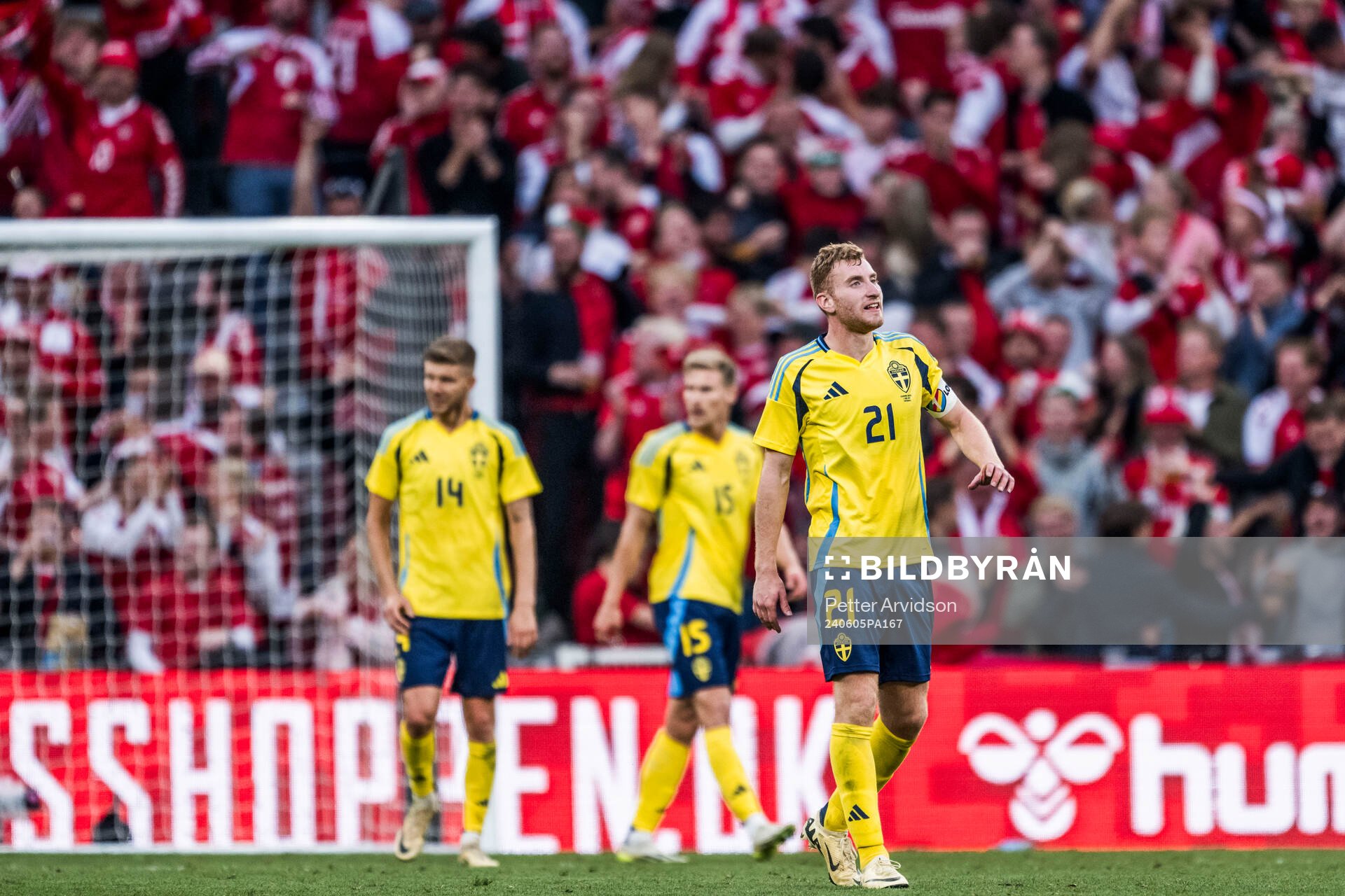 Dejan Kulusevski of Sweden looks dejected
