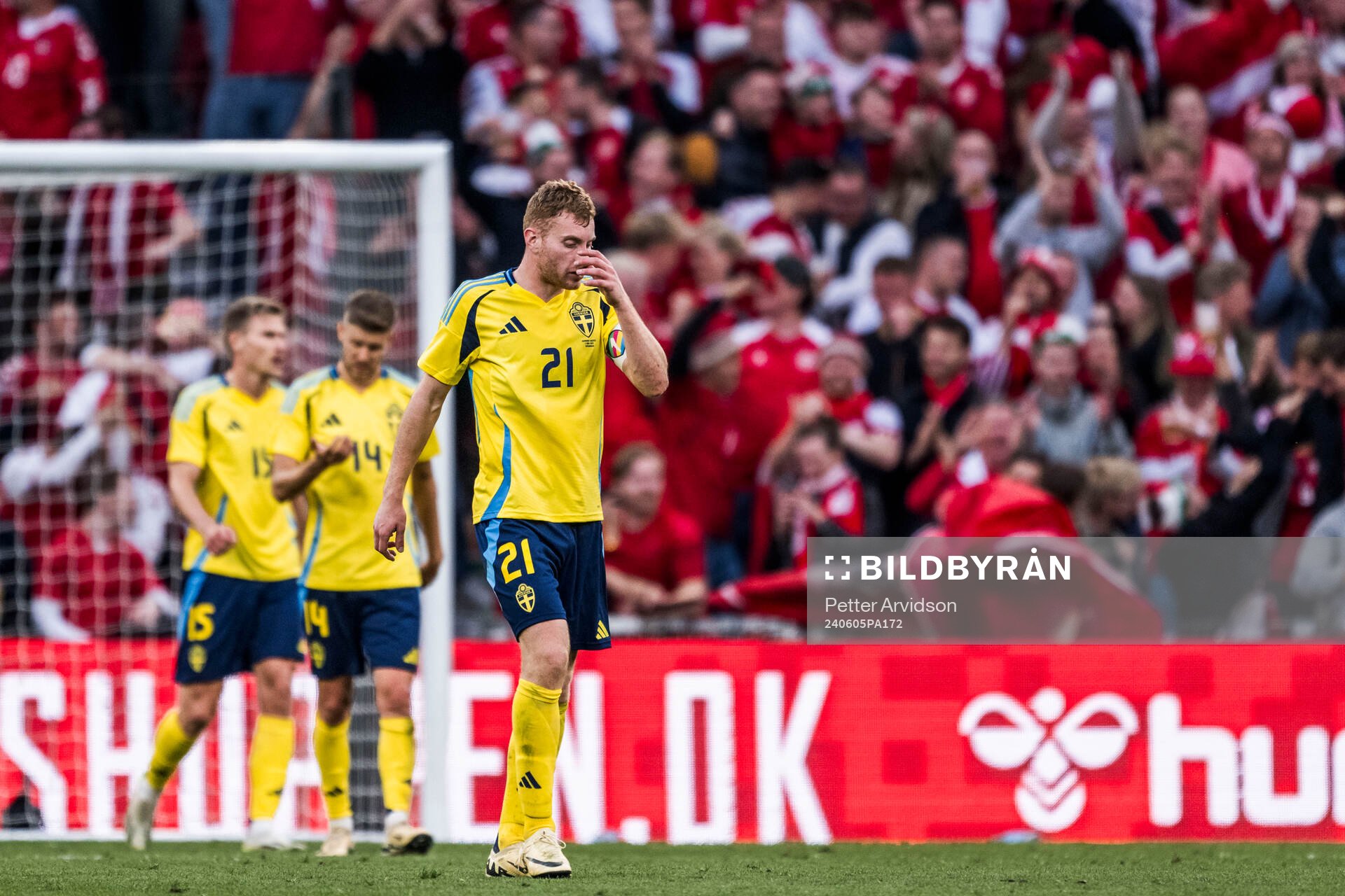 Dejan Kulusevski of Sweden looks dejected