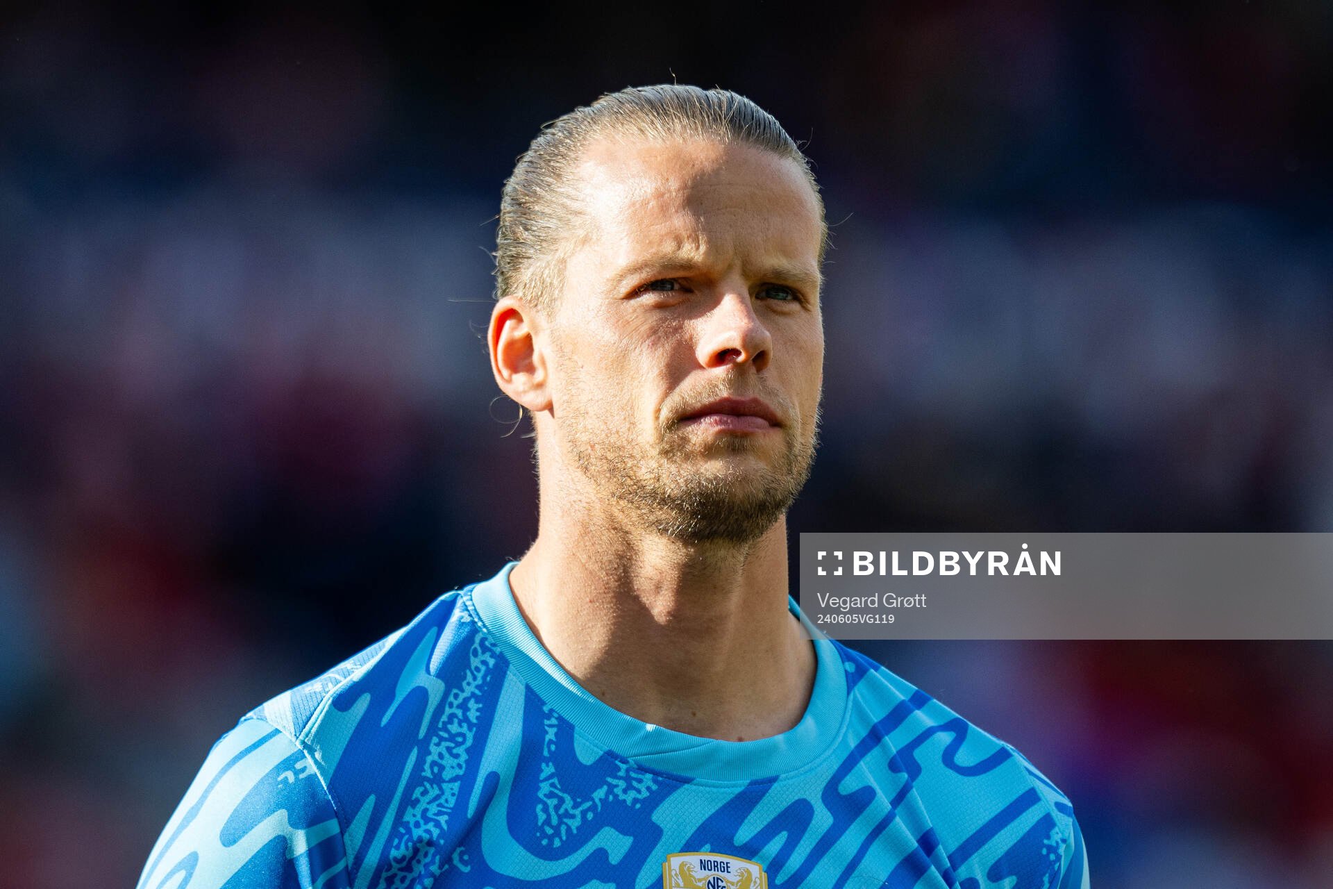 Goalkeeper Ørjan Håskjold Nyland of Norway line up