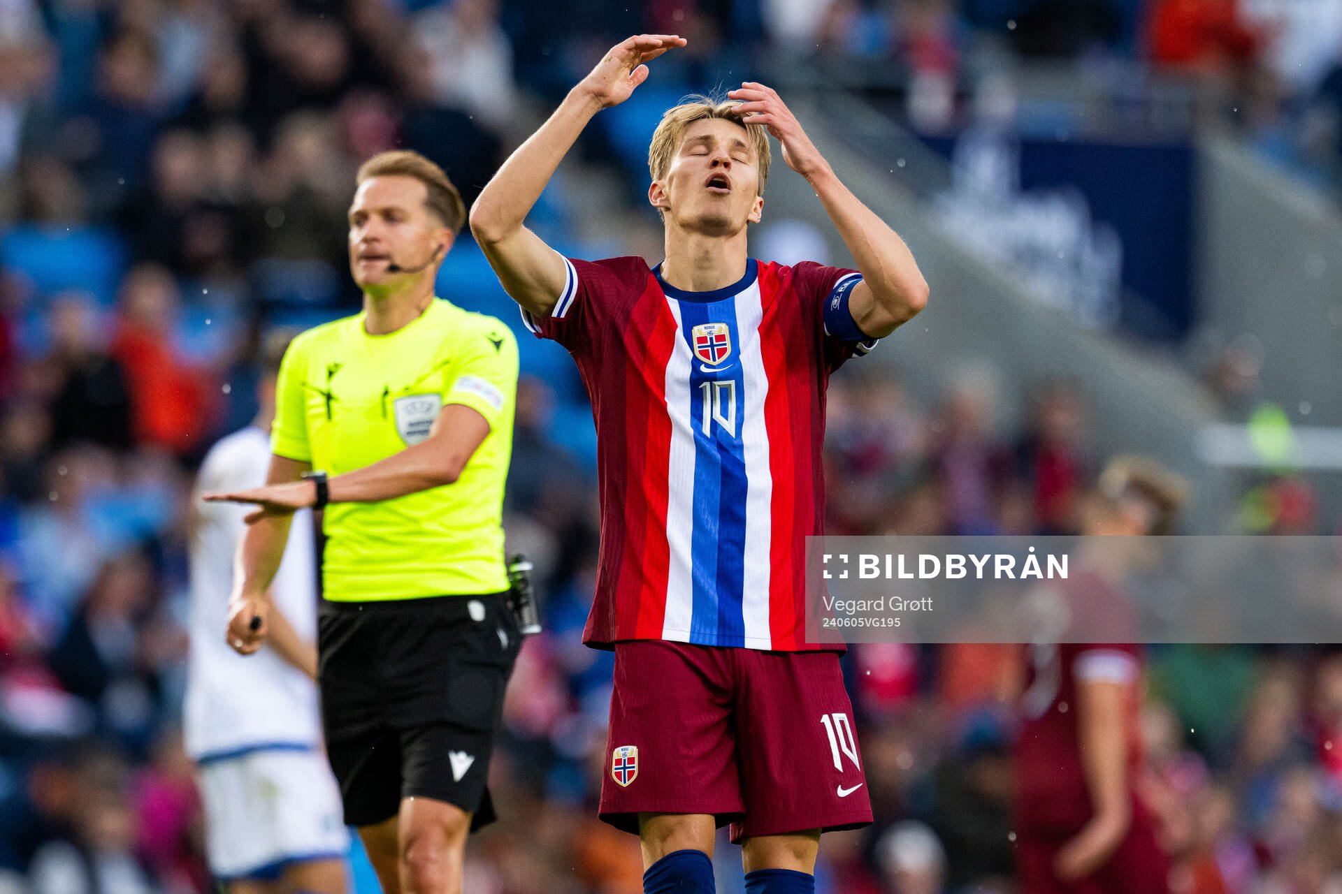 Martin Ødegaard of Norway reacts