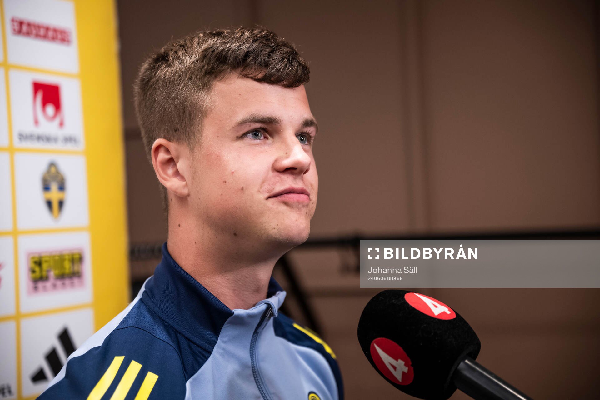 Samuel Dahl of the Swedish national football team at a