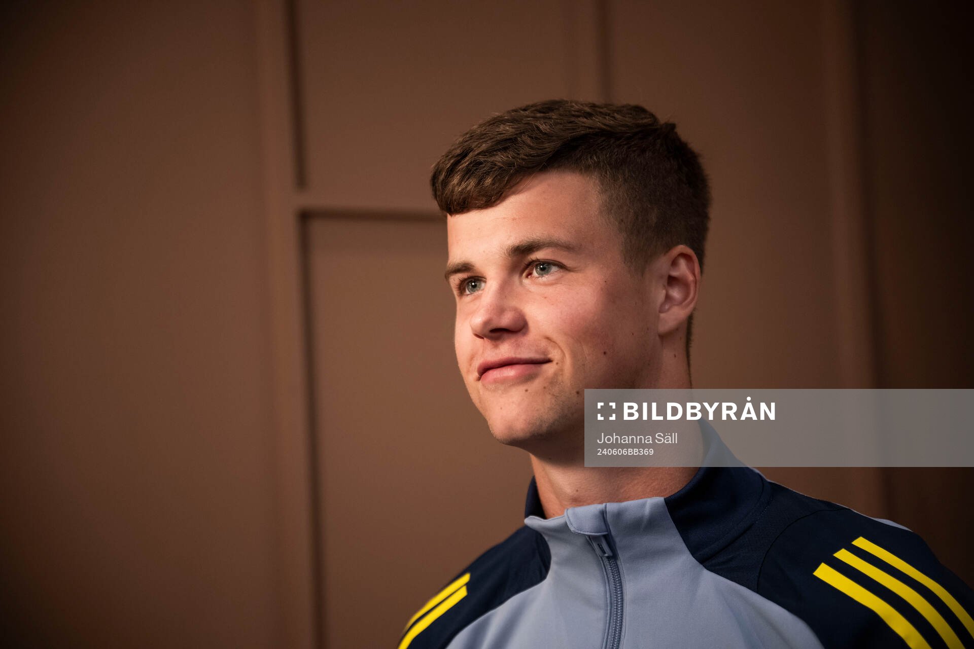 Samuel Dahl of the Swedish national football team at a