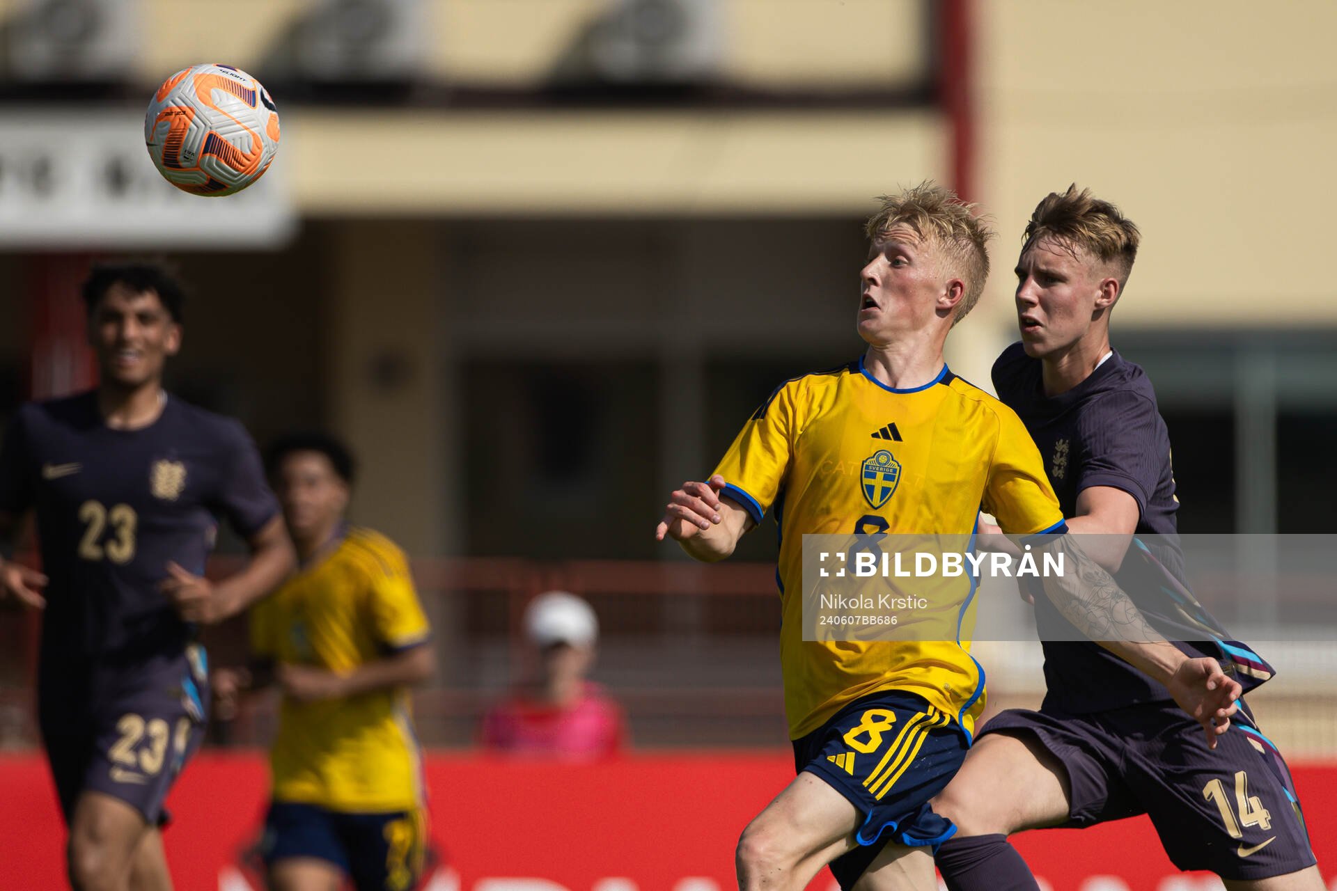 Melker Widell of Sweden and Kaelan Casey of England